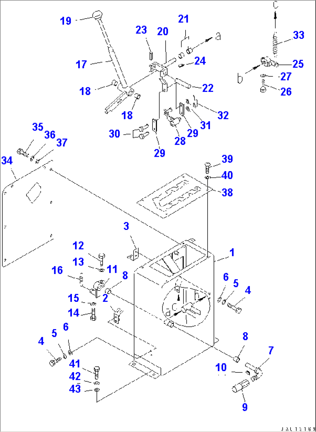 TRANSMISSION CONTROL LEVER(#30001-30106)