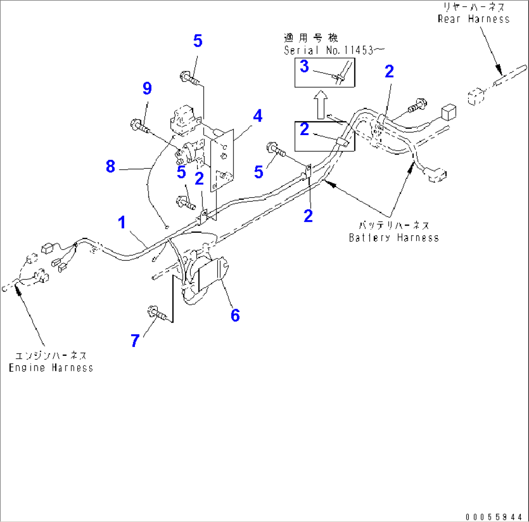 WIRING HARNESS (REAR LINE)(#10001-12000)