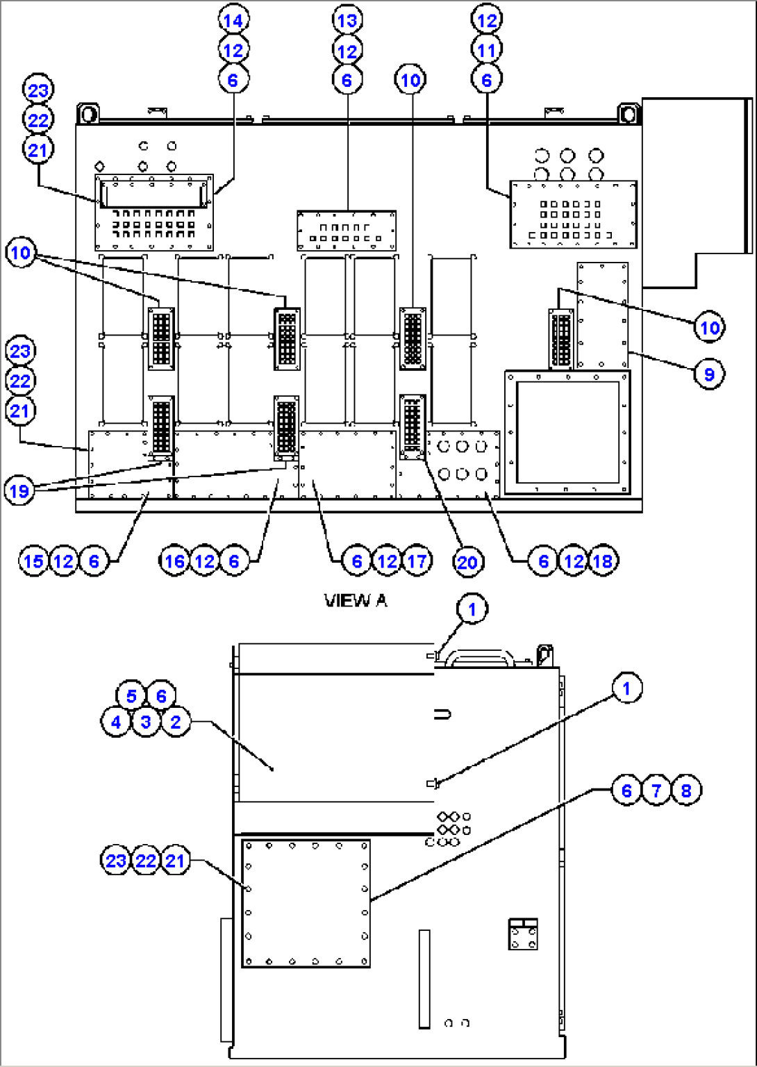 CONTROL CABINET (RIGHT SIDE & REAR VIEW)