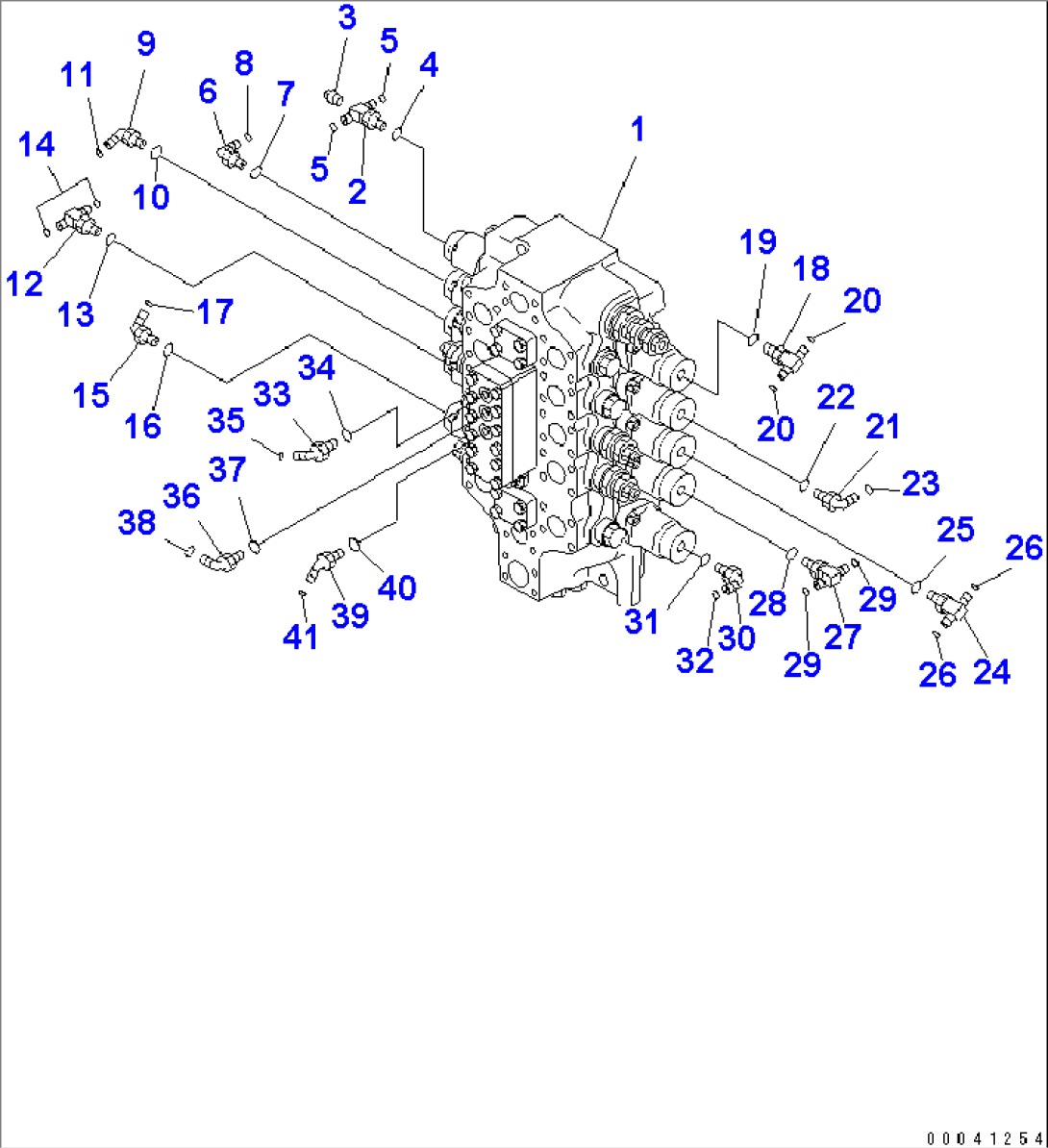 MAIN VALVE (5-SPOOL VALVE) (JOINT PARTS)(#10001-)
