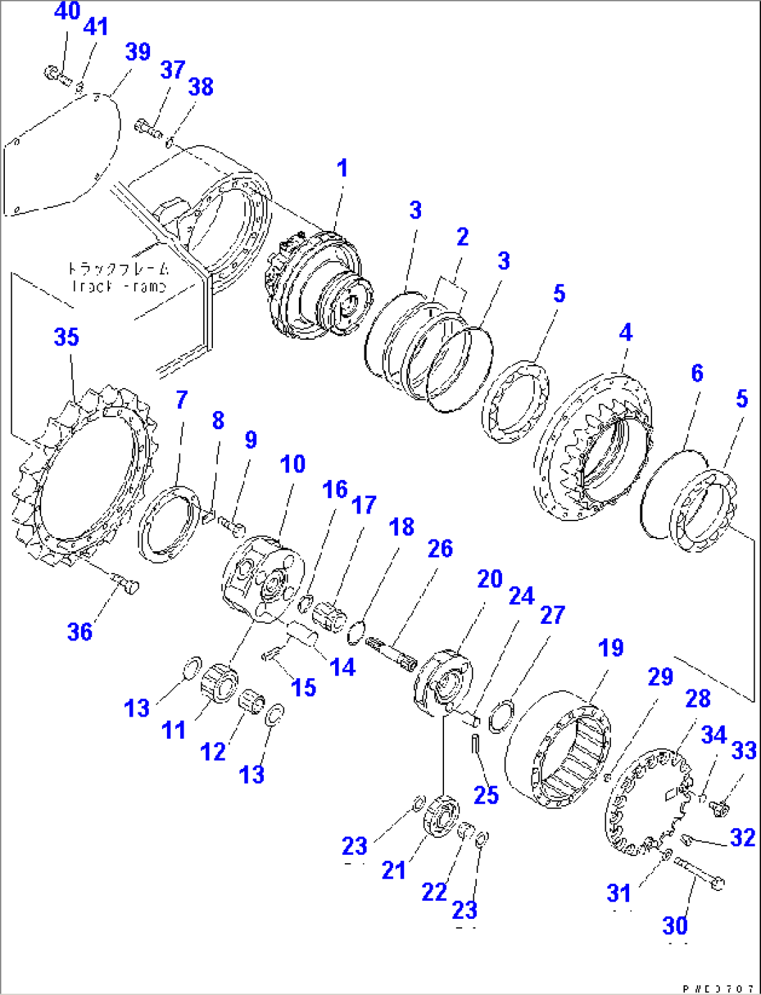 FINAL DRIVE (TRAVEL SPEED 3RD)(#30690-)