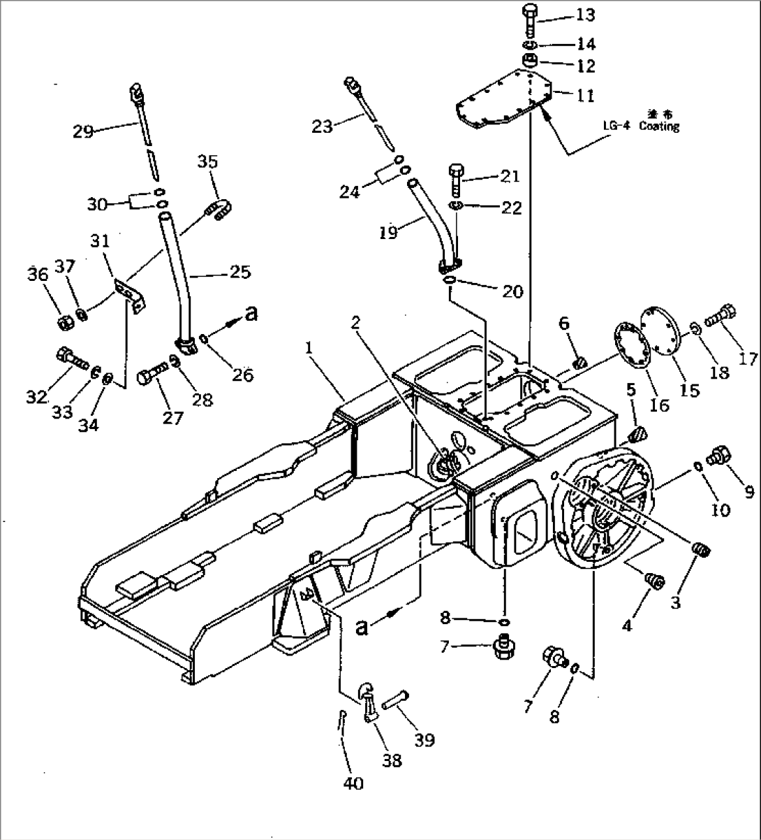 STEERING CASE AND MAIN FRAME (FOR TRIMMING DOZER)
