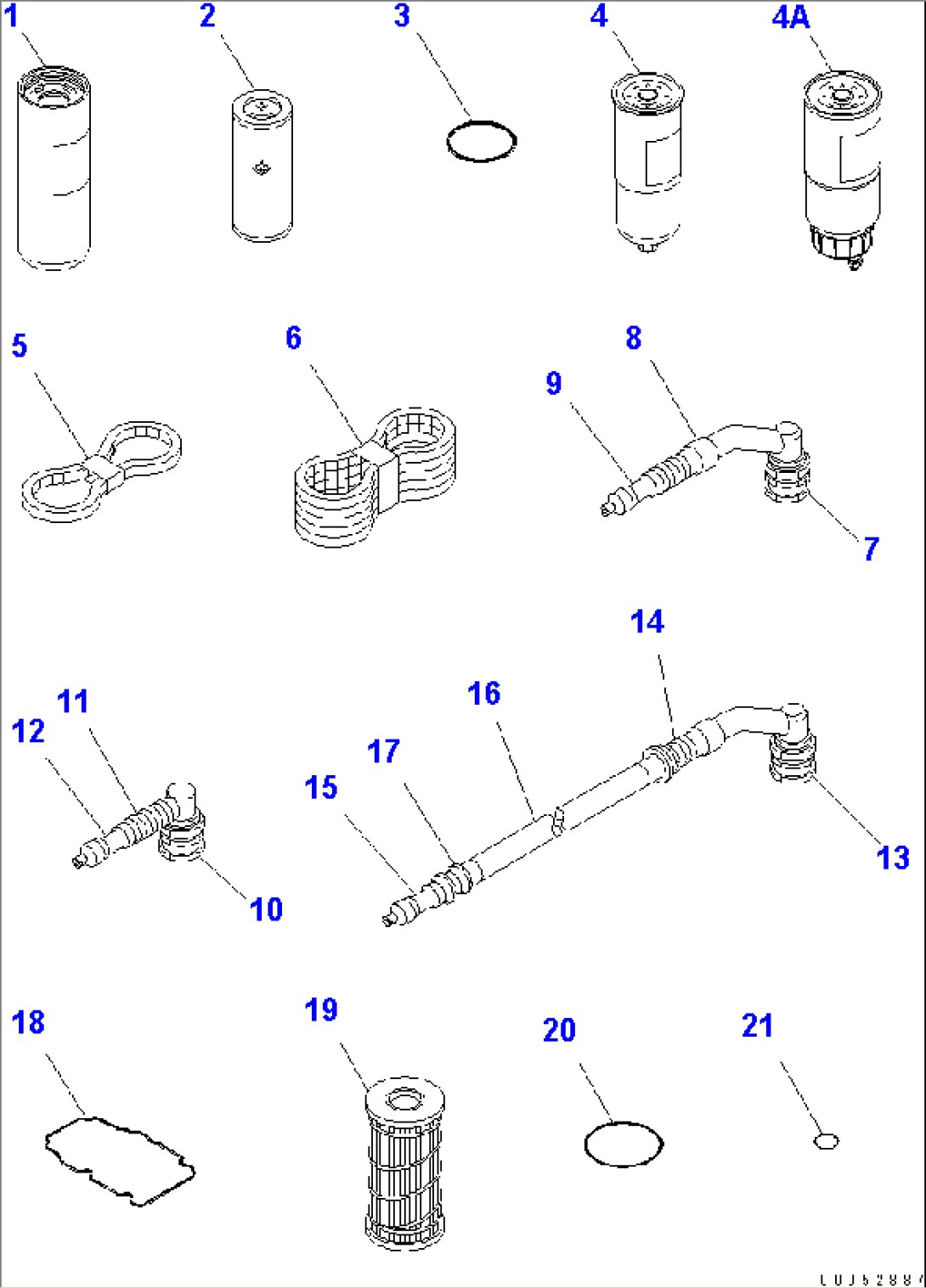 SPARE PARTS UNIT (LARGE BORE VALVE ) (FUEL FILTER)(#7001-)