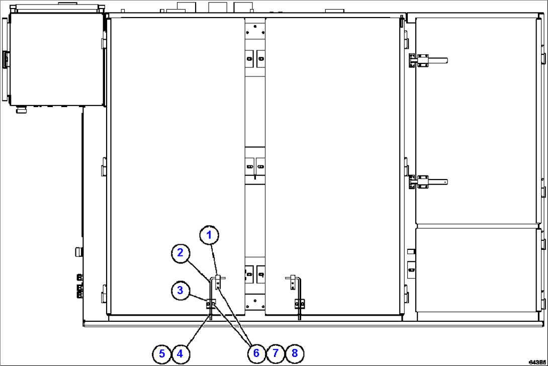 CONTROL CABINET - DOOR STOPS