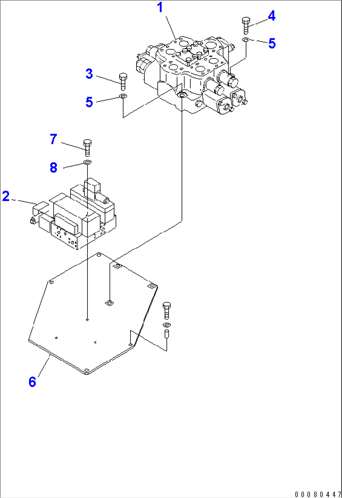 LOADER CONTROL VALVE (VALVE AND MOUNTING PARTS)(#50042-)