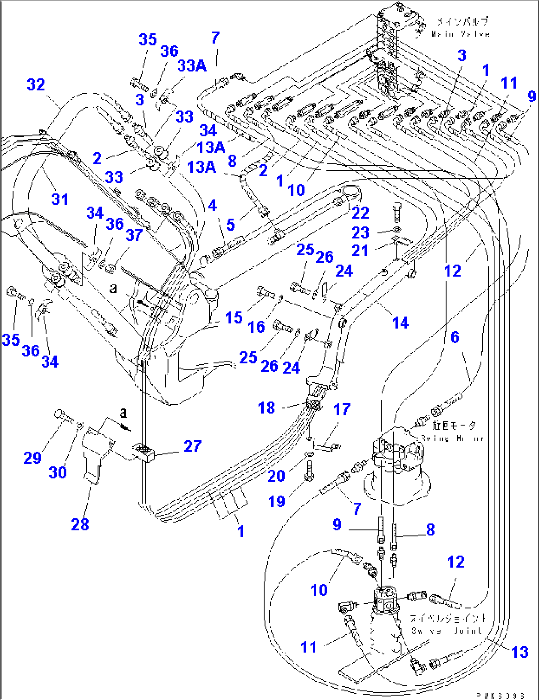 ACTUATER LINE (MAIN LINE AND HOSE MOUNTING)(#10001-10925)