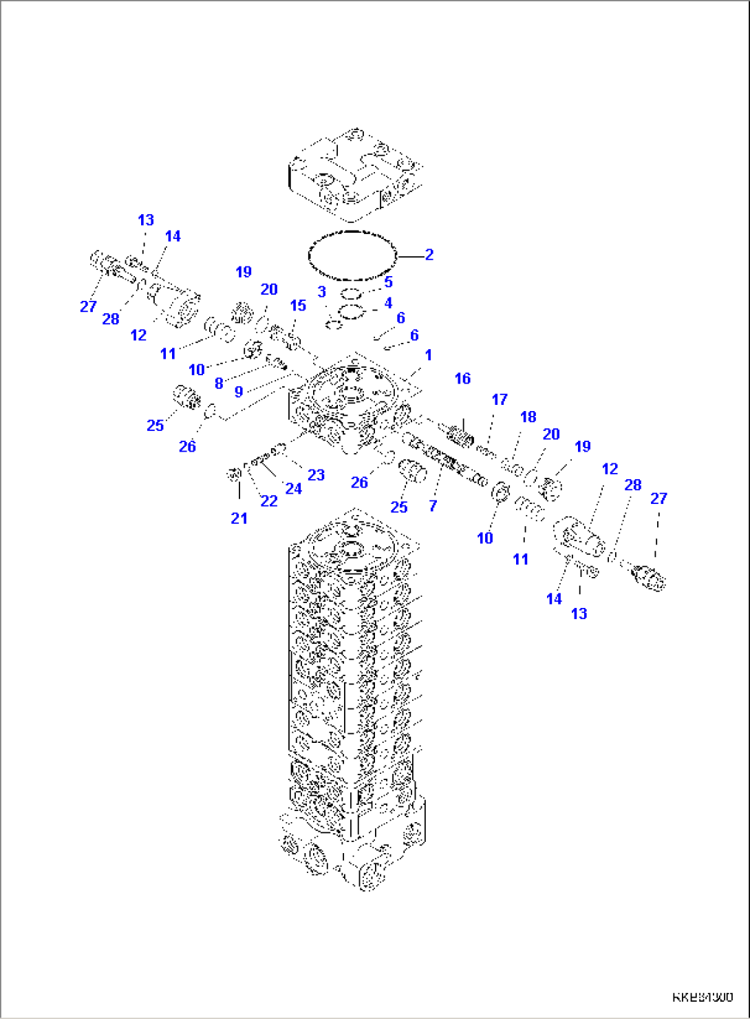 MAIN CONTROL VALVE, 1-ATTACHMENT, INNER PARTS (14/15)