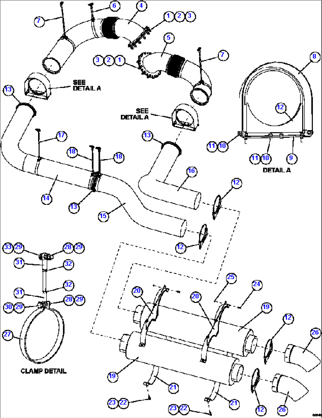 EXHAUST PIPING - DECK MOUNTED