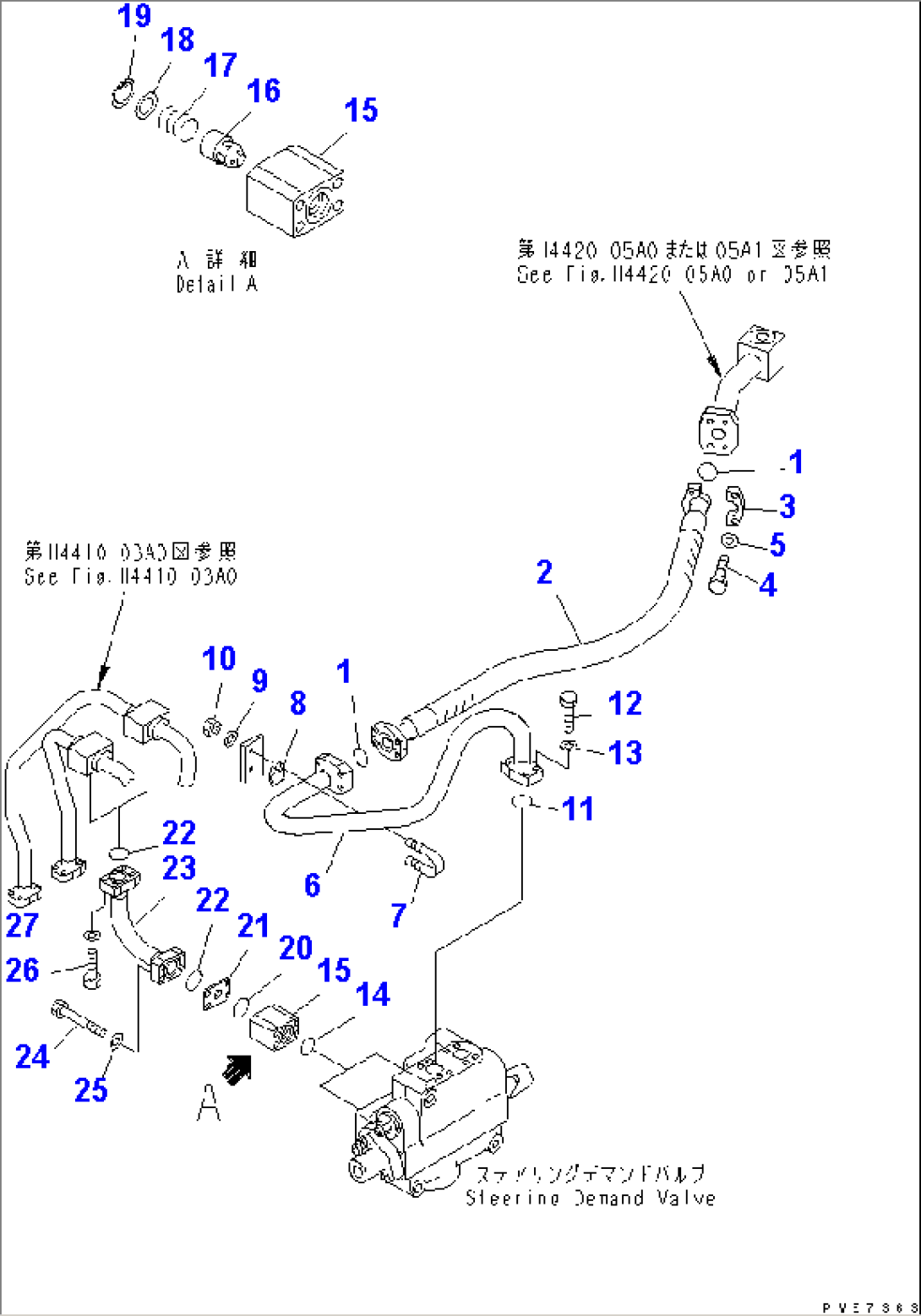 STEERING LINE (DELIVERY PIPING¤ 2/2)(#50001-52405)