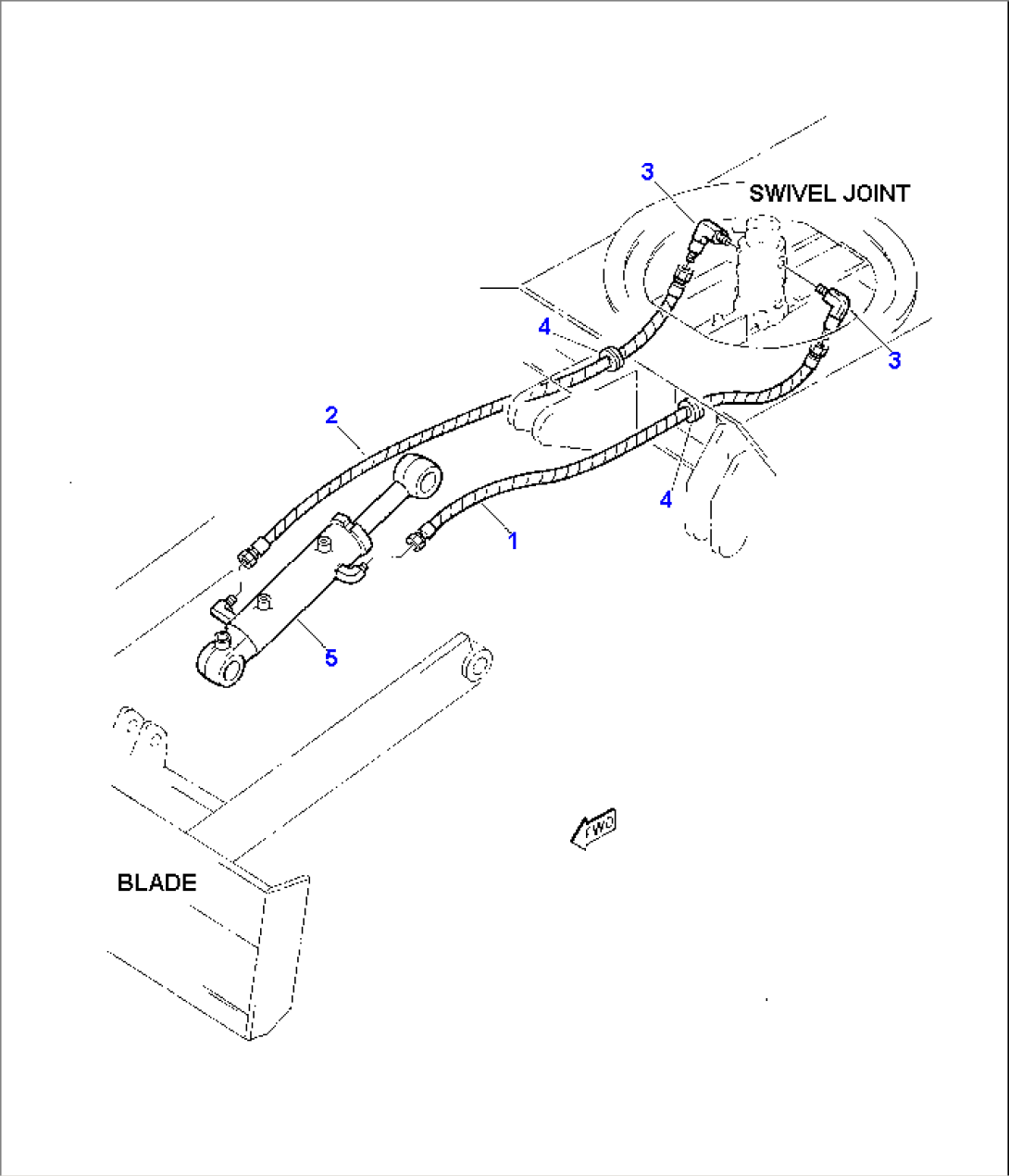 HYDRAULIC PIPING (BLADE CYLINDER LINE)