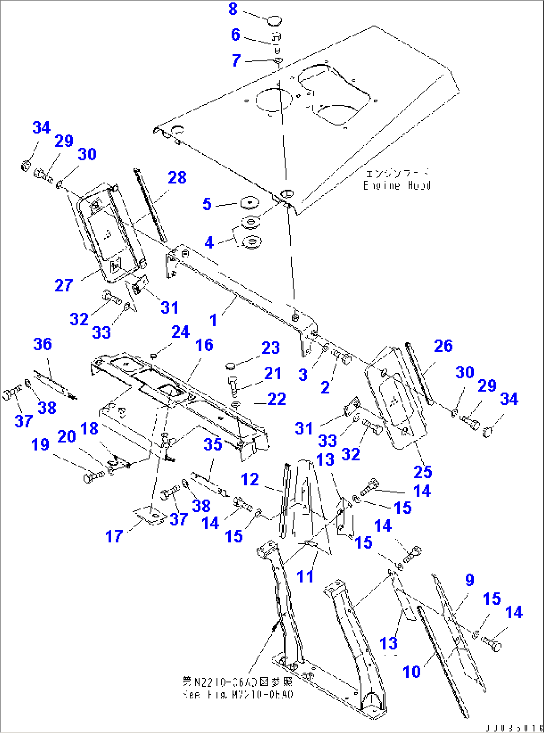 FRONT GUARD (REAR SUPPORT AND RADIATOR COVER) (DOUBLE MASK¤ WITH CAB)