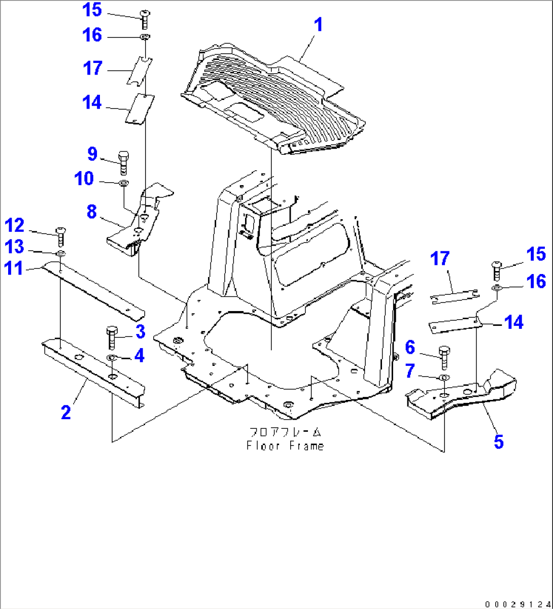 FLOOR MAT (FOR WITHOUT CAB)(#20001-)