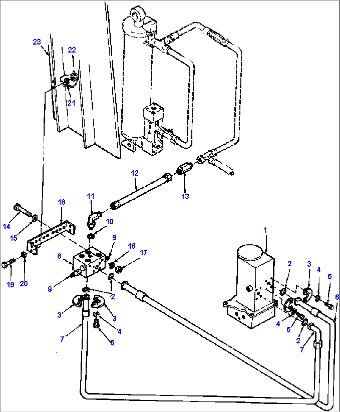 FIG. H0200-01A0 PEDESTAL - THREE-SECTION POWER BOOM