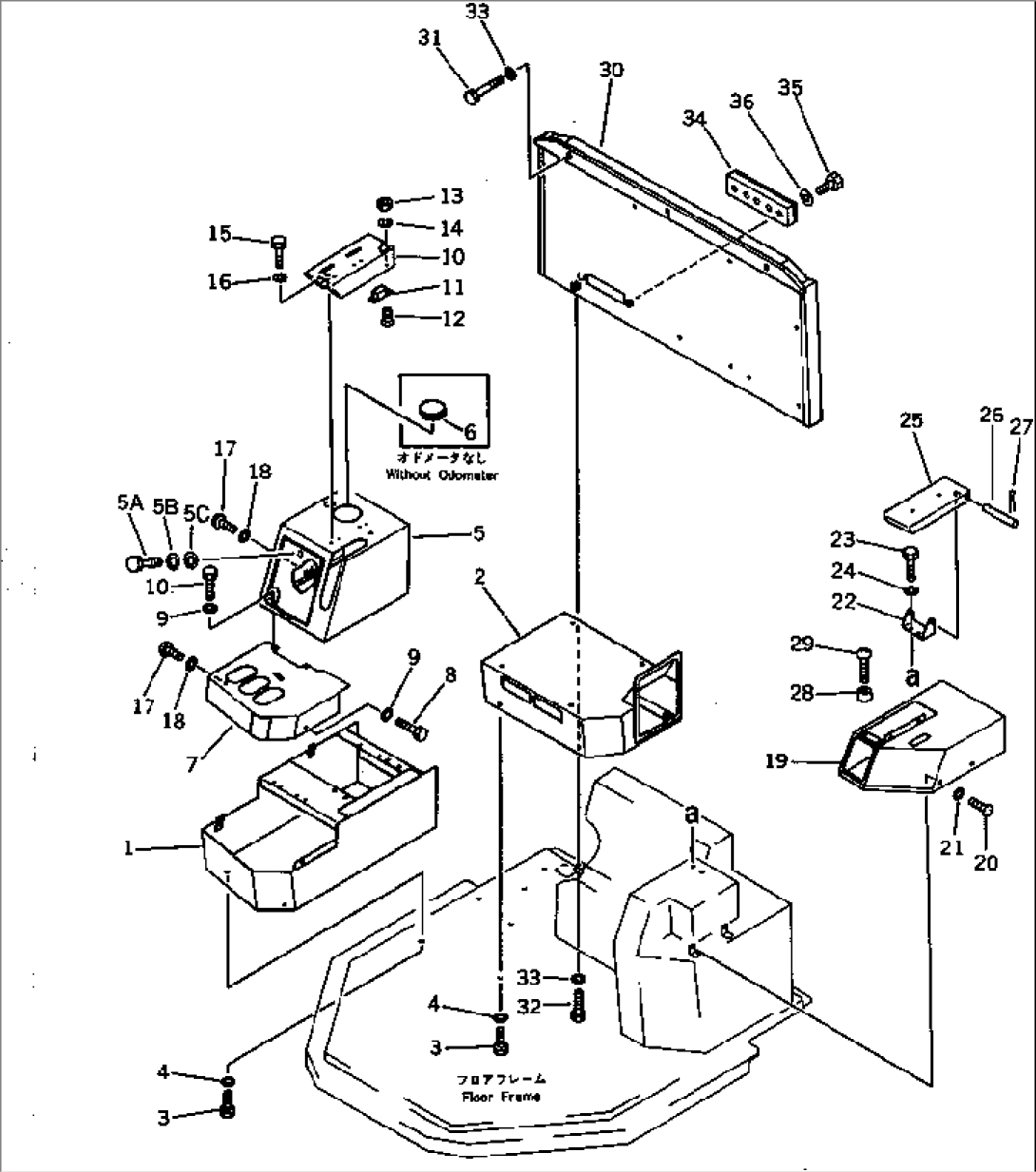 CONSOLE BOX (WITH AIR CONDITIONER AND CAR HEATER)(#20001-)