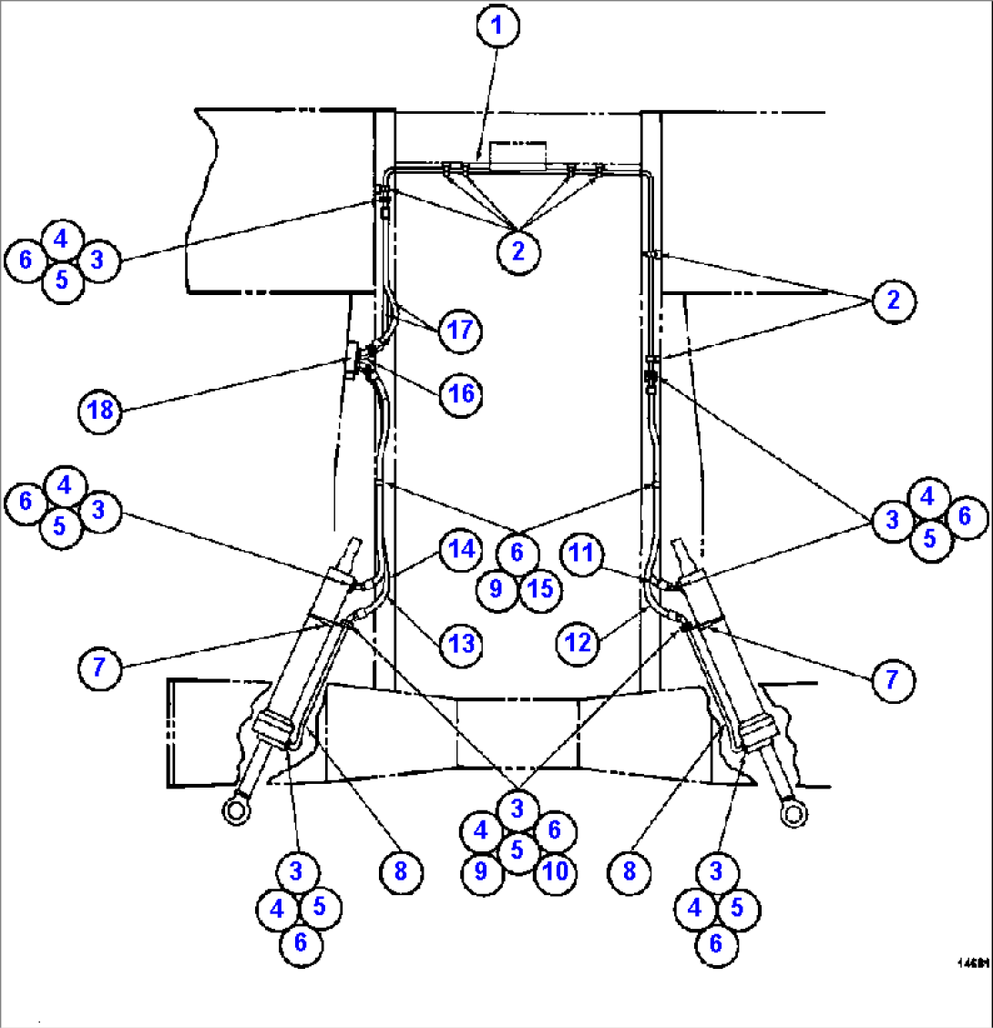 STEERING CYLINDER PIPING