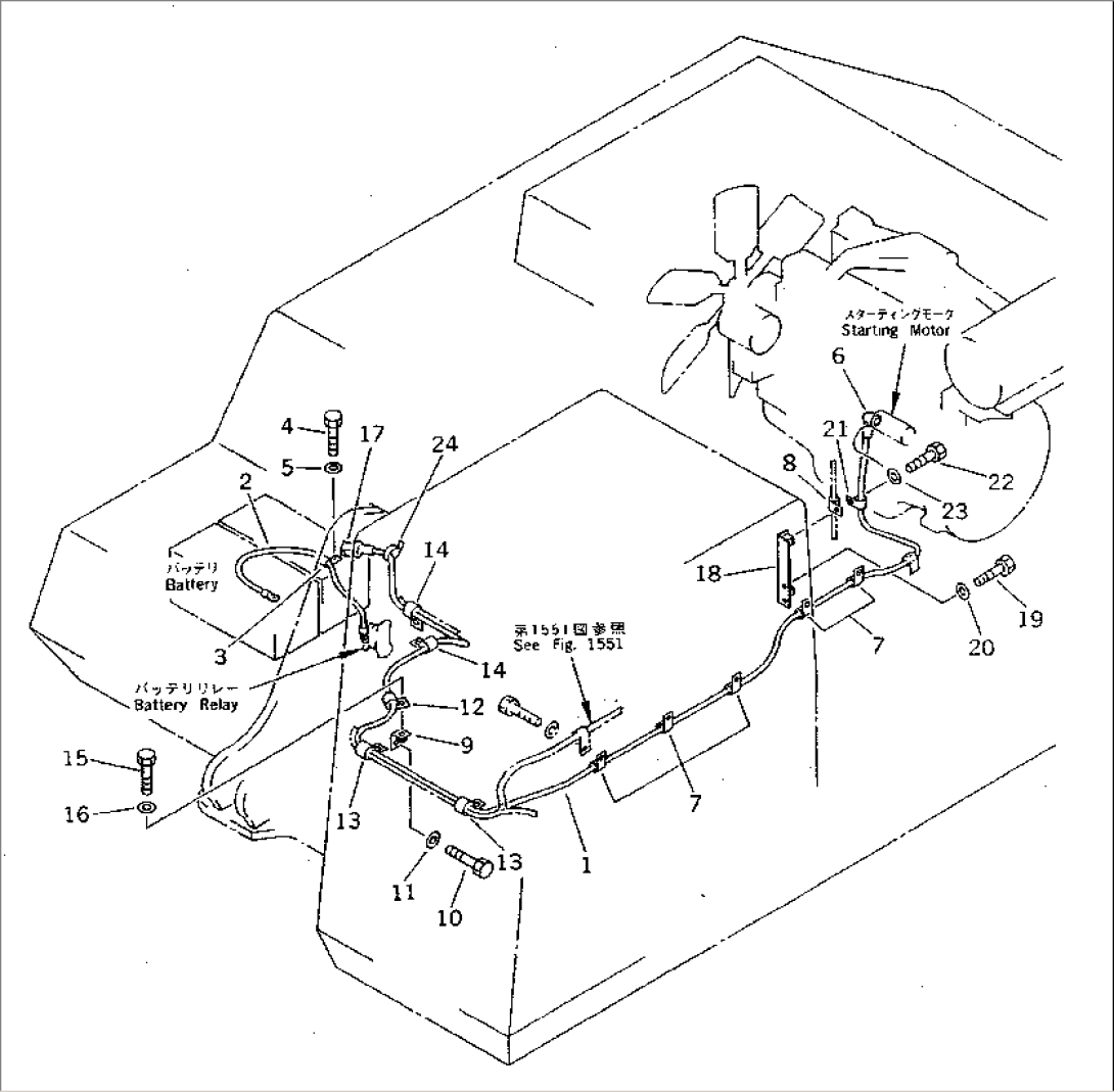 ELECTRICAL SYSTEM (WIRING) (BATTERY TO ENGINE)