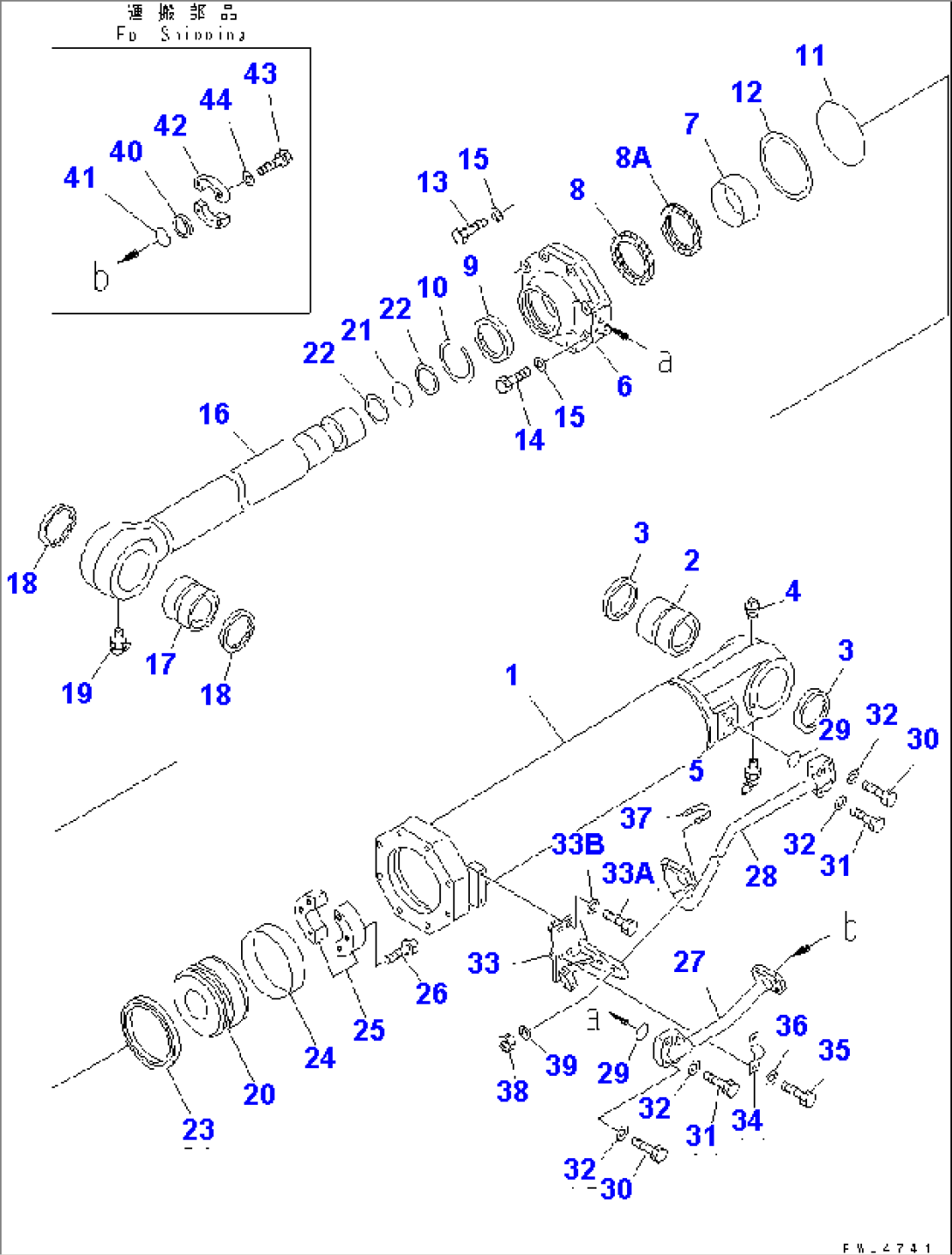 RIPPER TILT CYLINDER(#18001-18151)