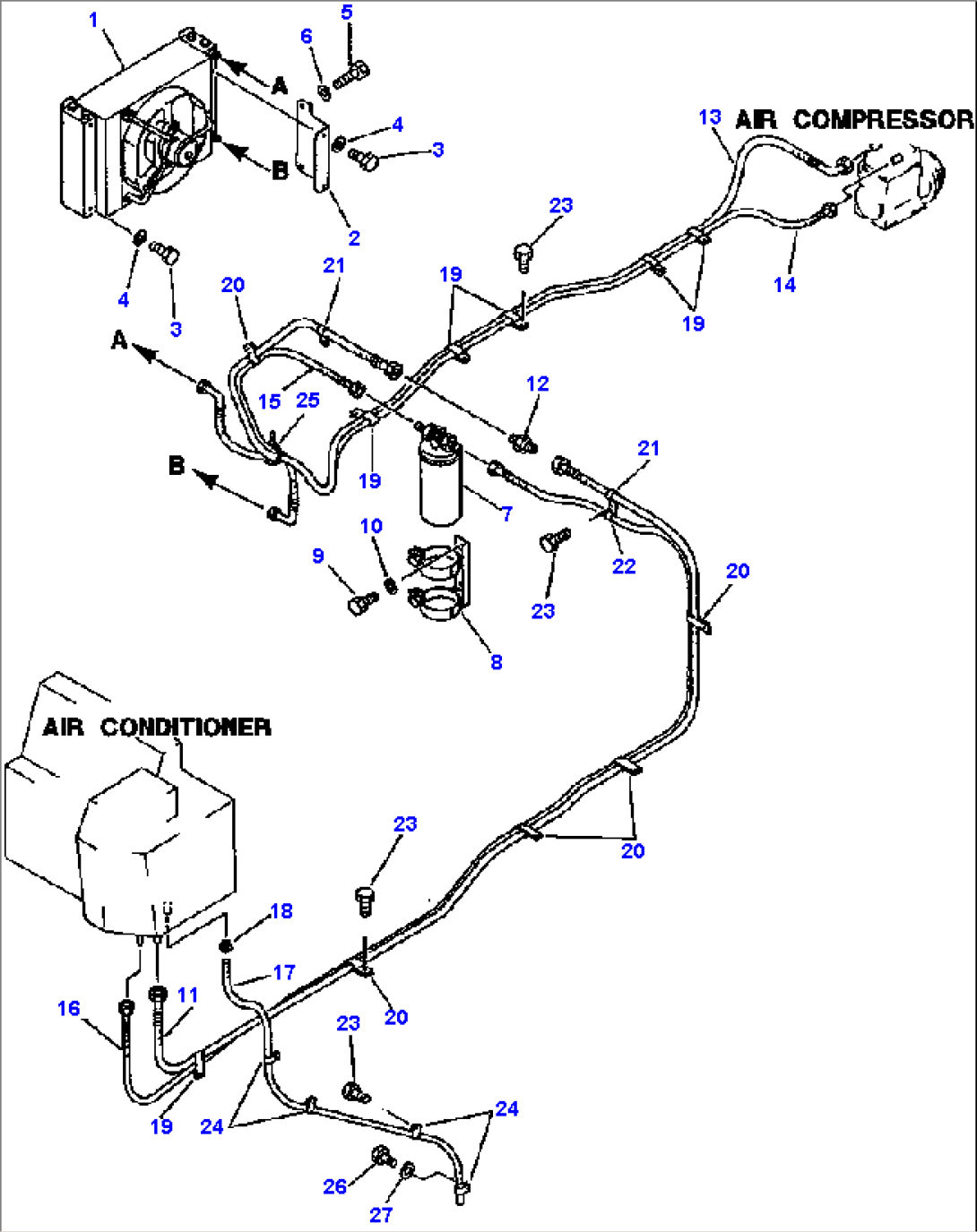 CAB AIR CONDITIONER PIPING