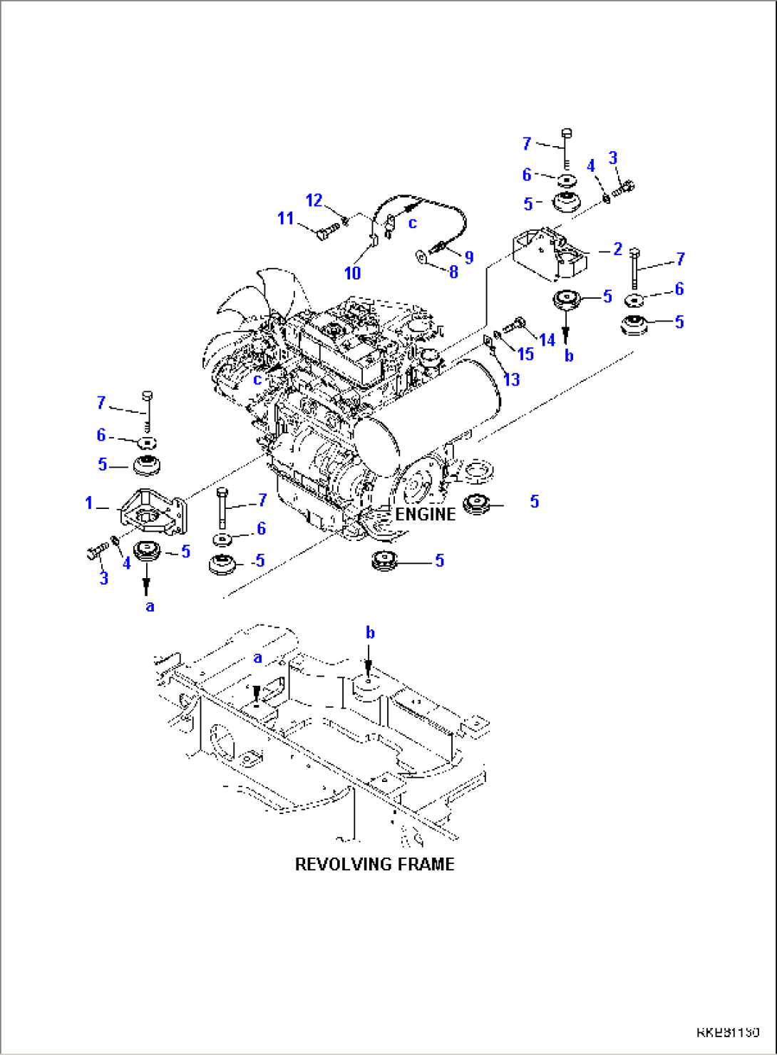 ENGINE MOUNTING PARTS (FOR AIR CONDITIONG)