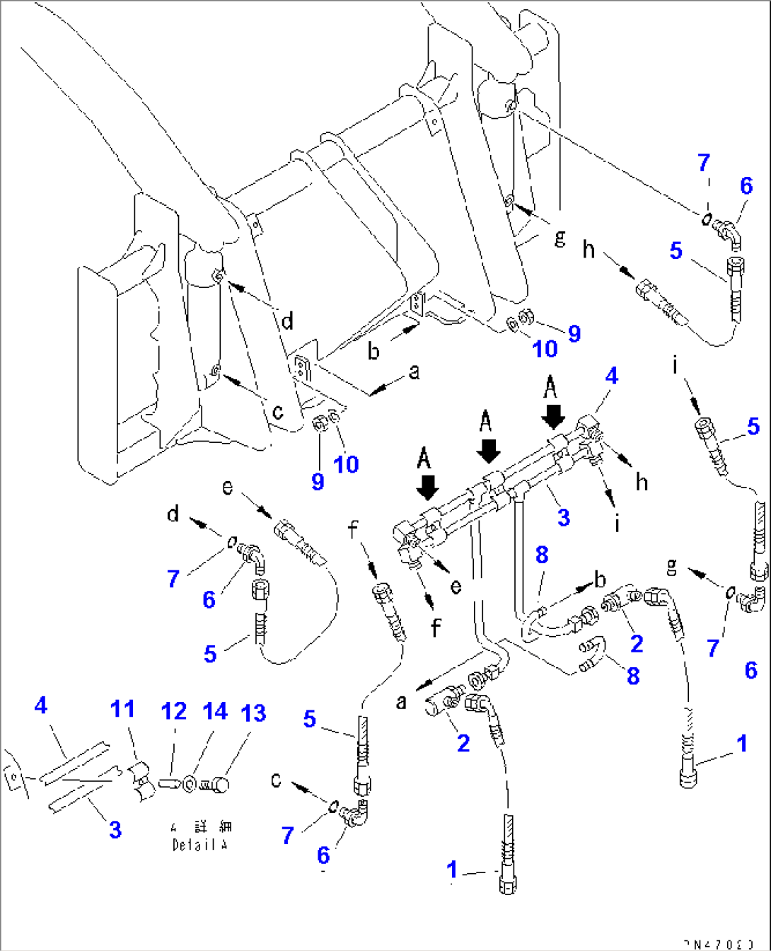 LOG LUMBER FORK GRAPPLE (2/2) (HYDRAULIC PIPING)(#50001-)