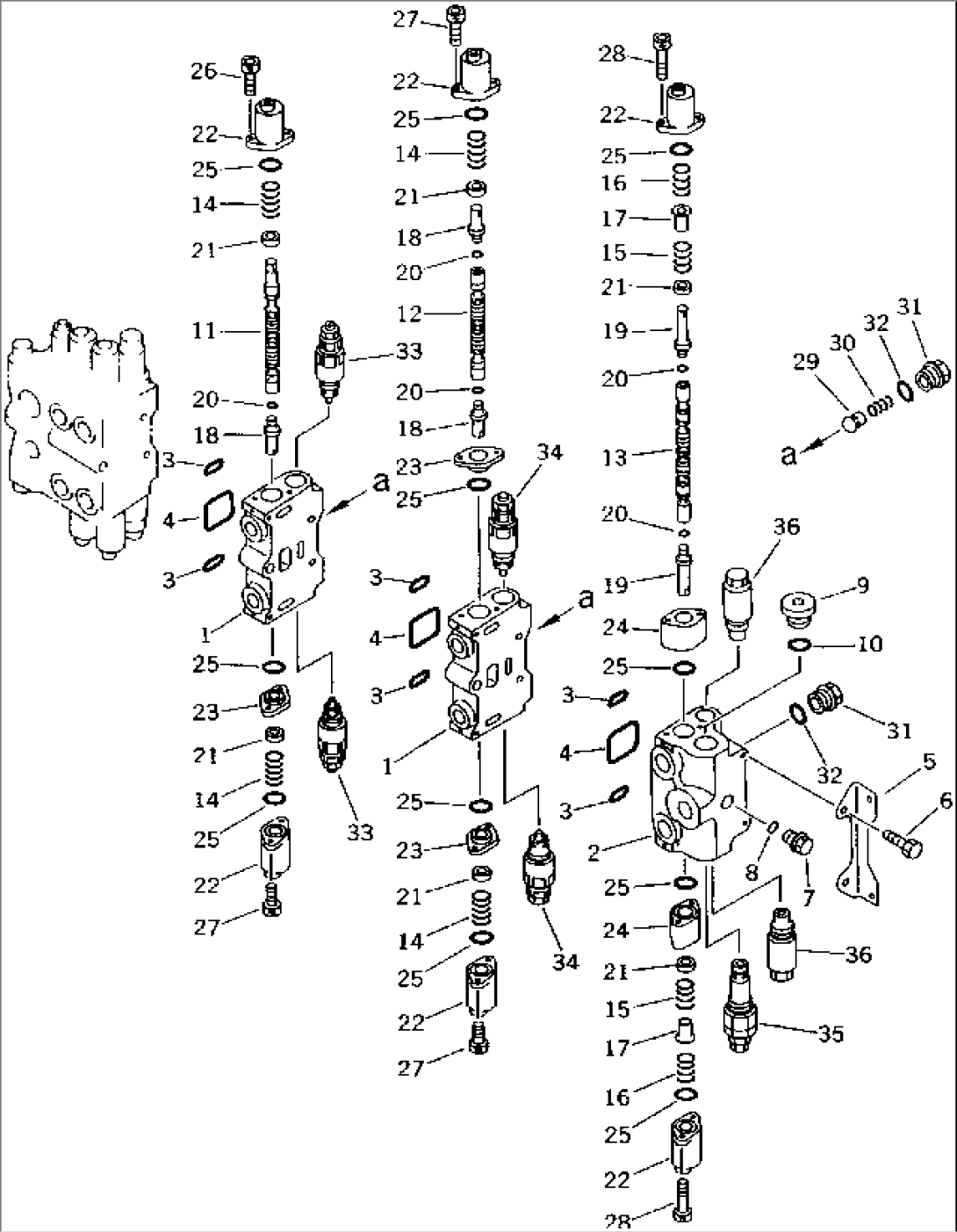 HYDRAULIC CONTROL VALVE¤ R.H. (2/4)