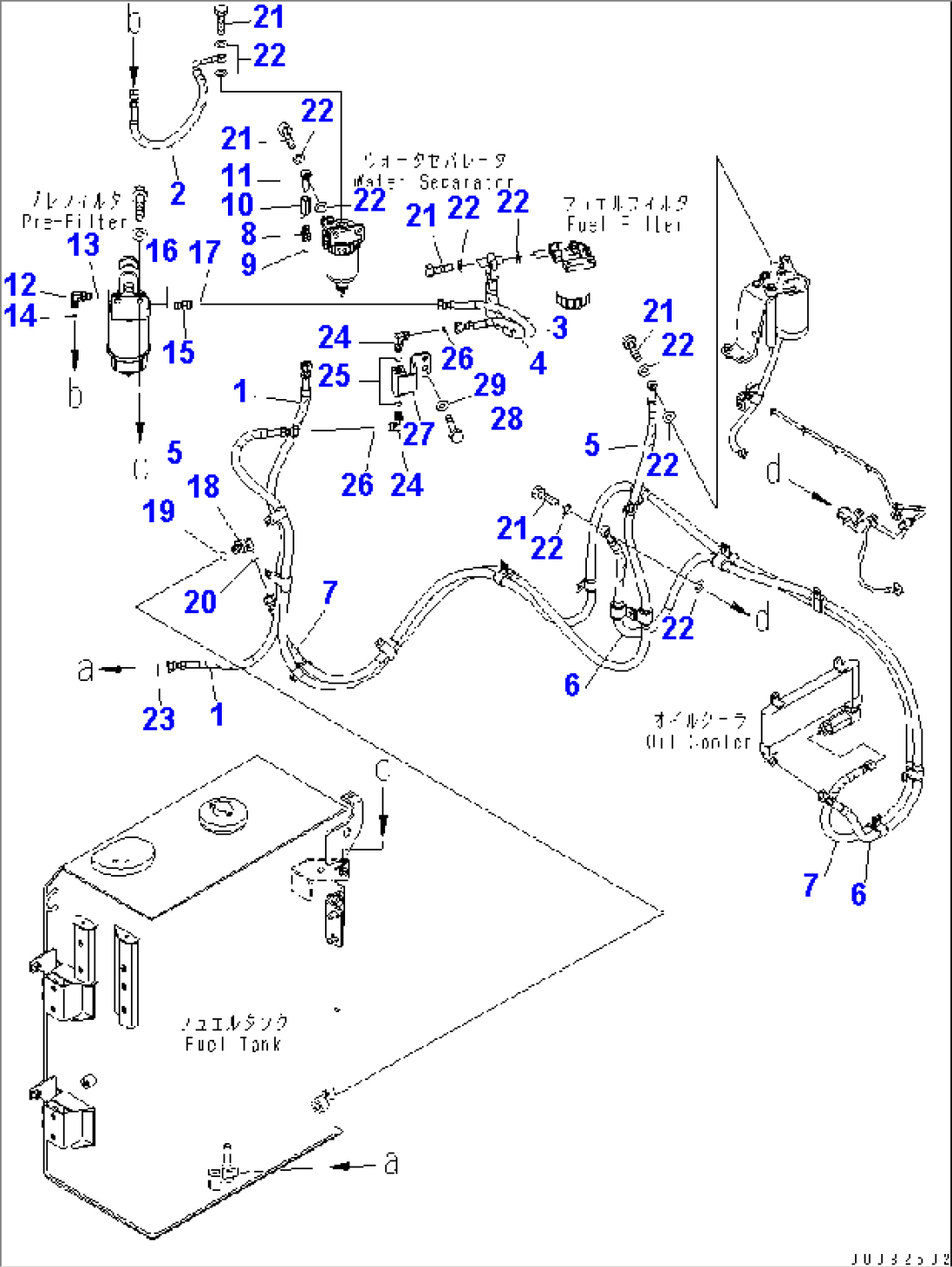 FUEL LINE (FOR ADDITIONAL FILTER)(#20001-)