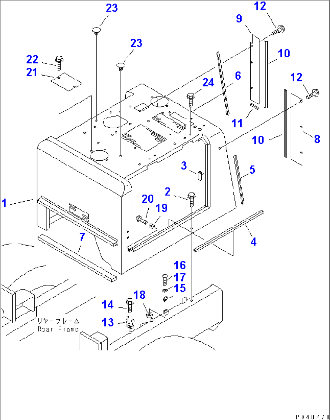 ENGINE HOOD (SUPER SILENT SPEC.)(#60001-)