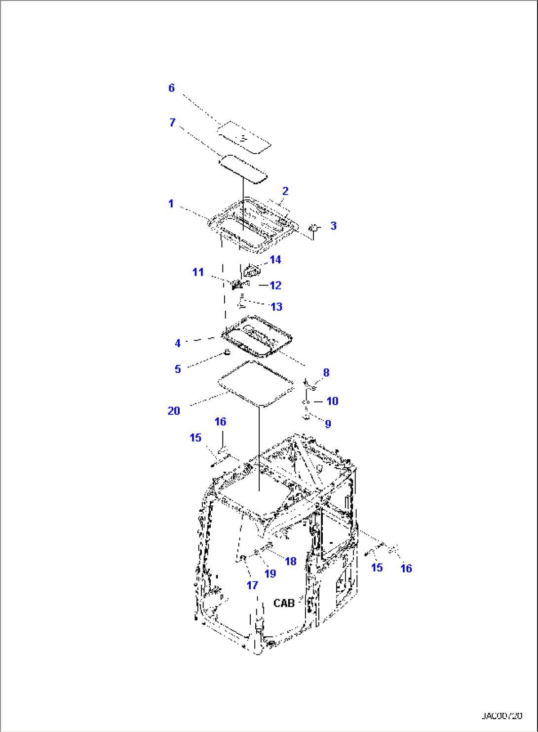 CAB, ROOF VENTILATOR