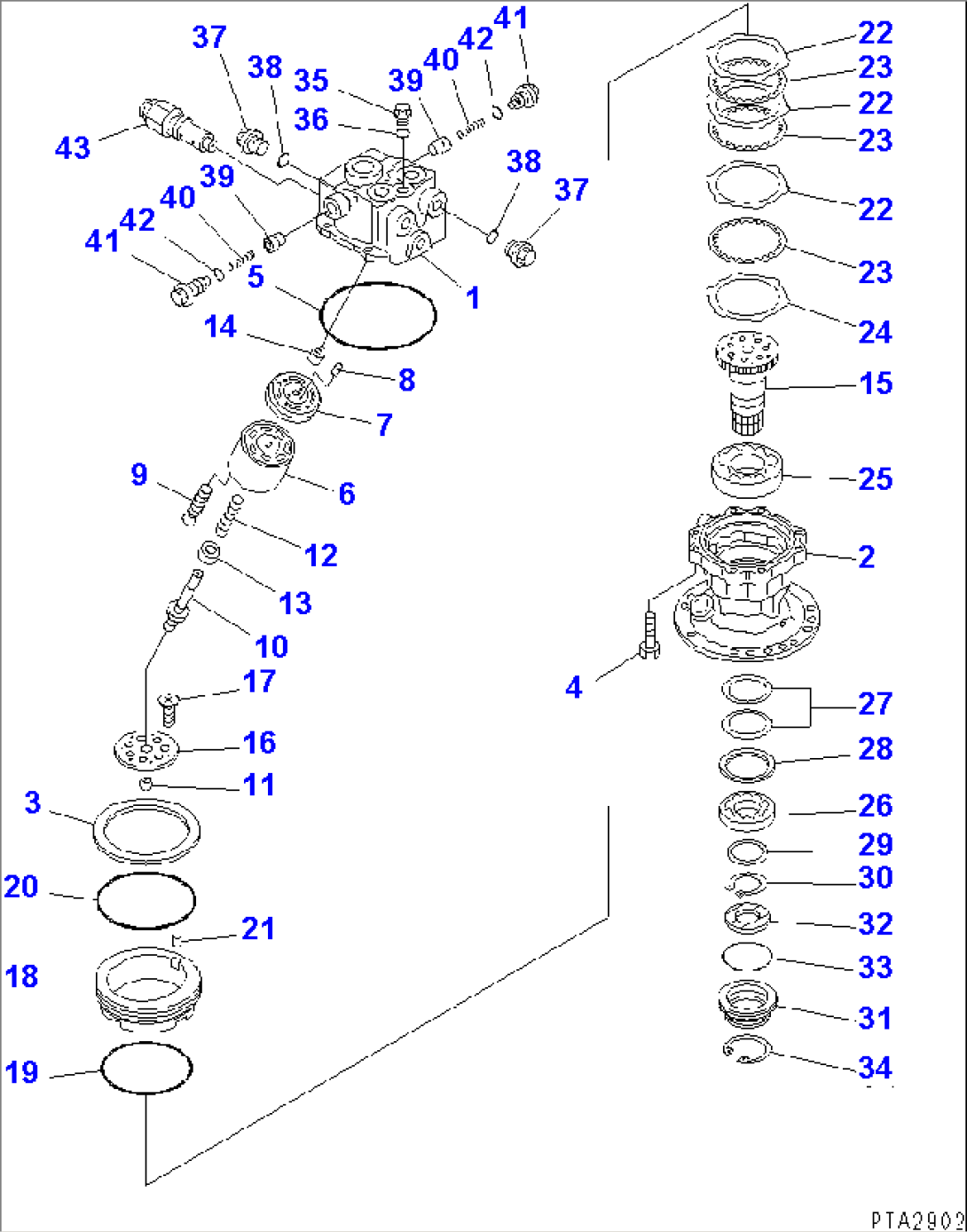 SWING MOTOR (1/2) (INNER PARTS)