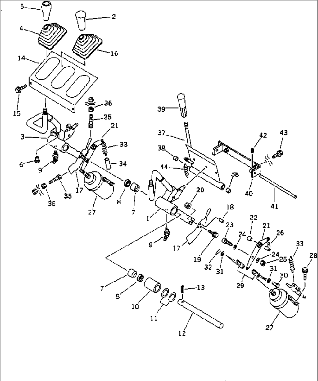 WORK EQUIPMENT CONTROL LEVER(#20001-)