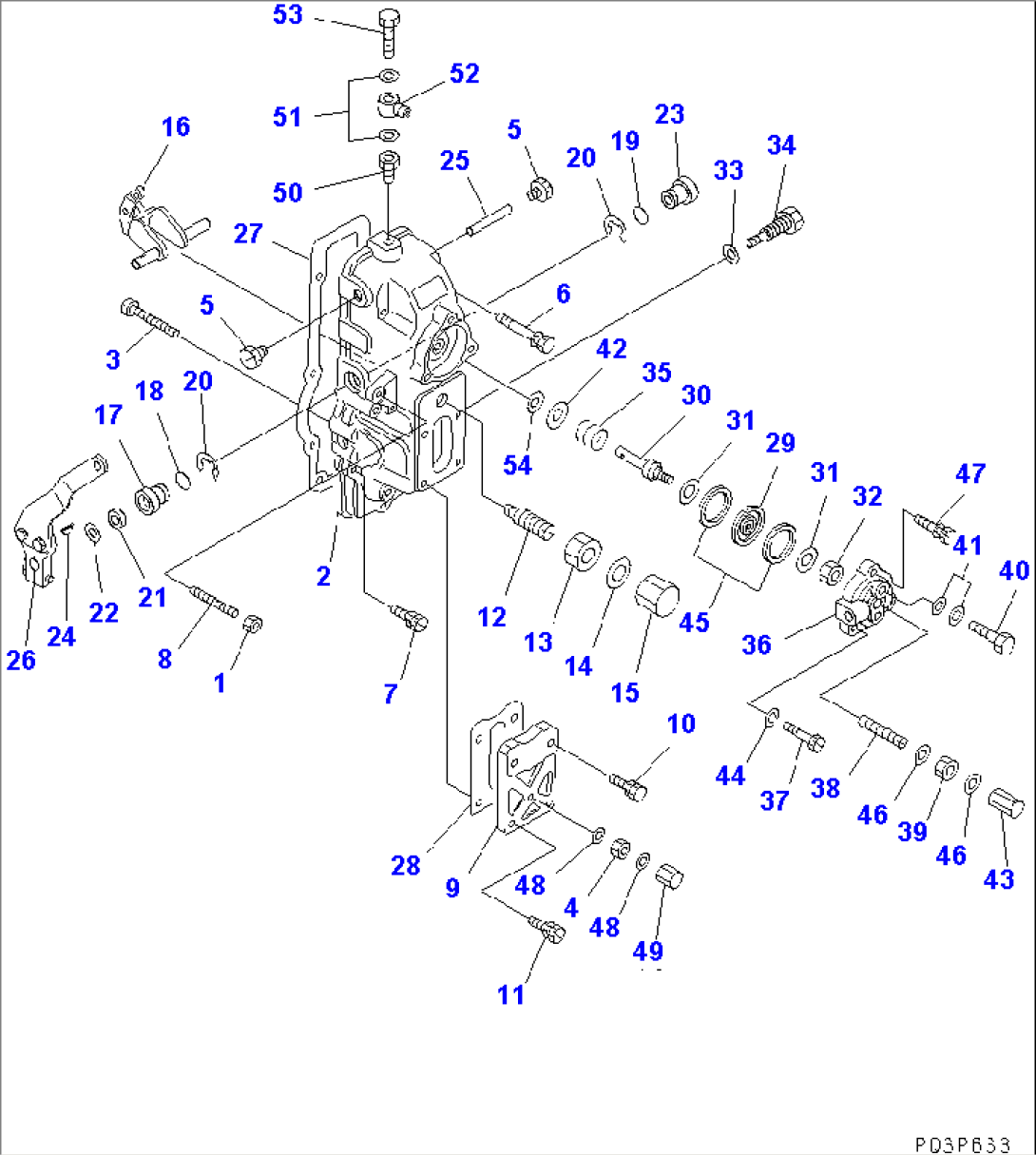 FUEL INJECTION PUMP (GOVERNOR L.H.) (2/2) (MECHANICAL GOVERNOR SPEC.) (INNER PARTS)(#10036-10086)