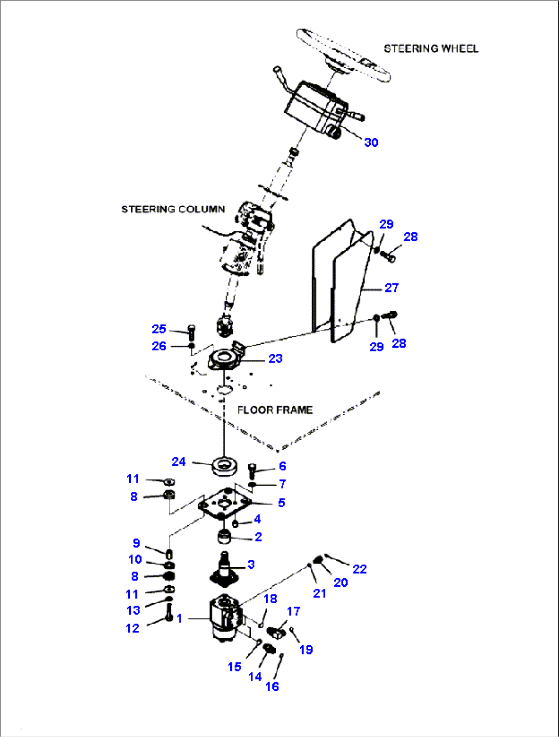 K0200-40A0 STEERING STEERING VALVE AND COLUMN COVER