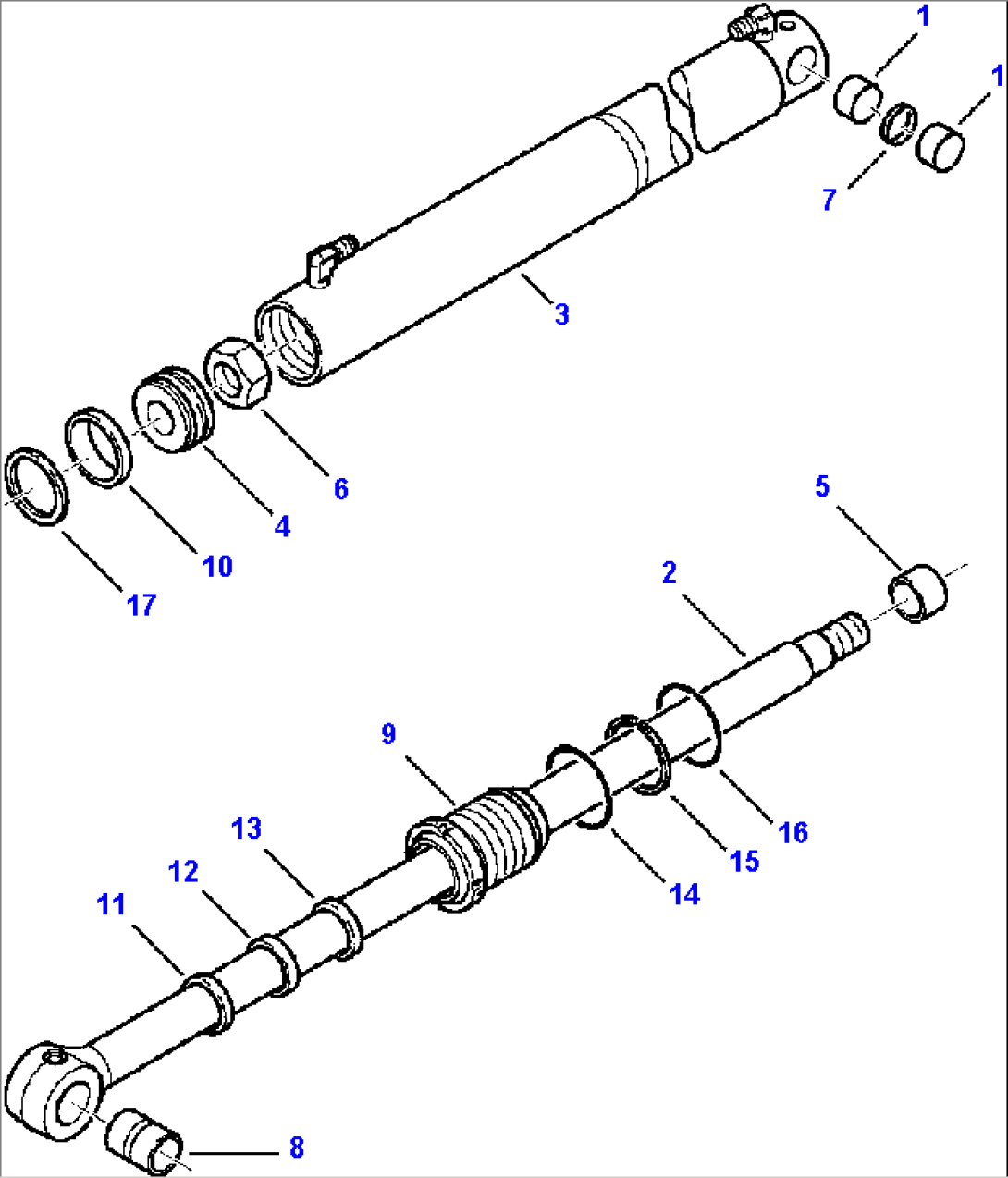 FIG. H7007-01A2 BACKHOE CYLINDER - ARM - LONG