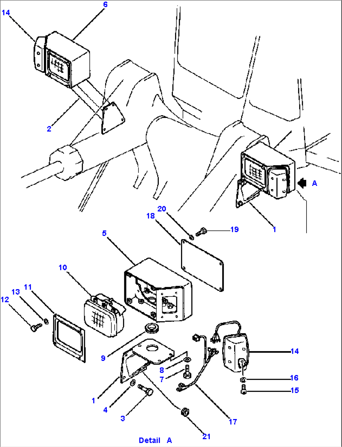 ELECTRICAL SYSTEM FRONT LAMP MOUNTING