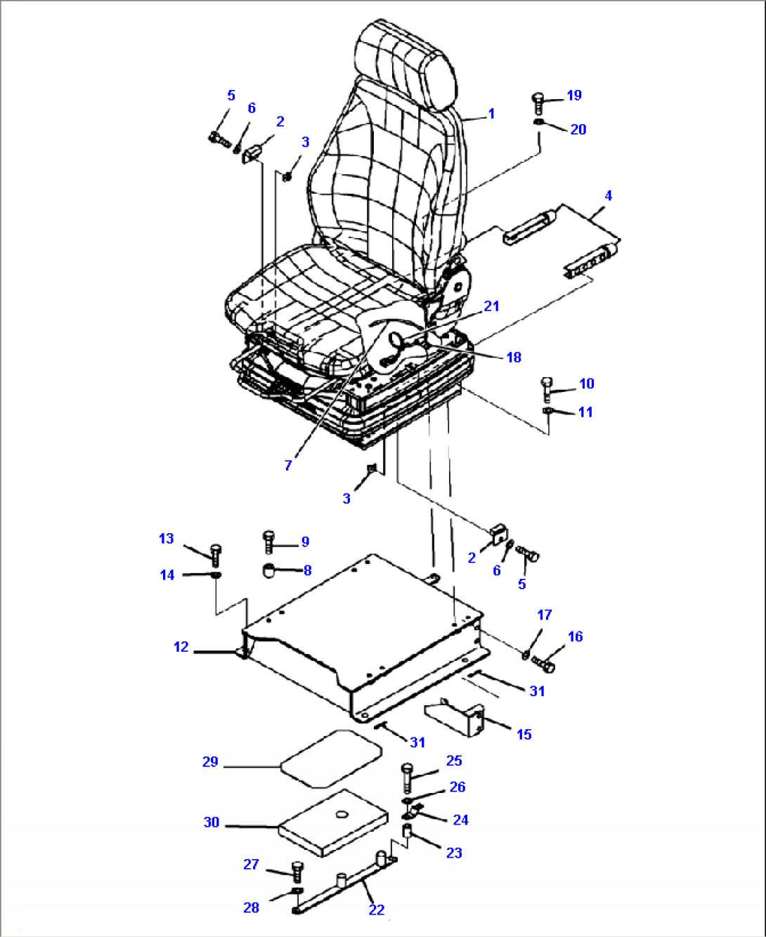 K0110-05A0 OPERATOR SEAT JOYSTICK STEERING (MOUNTING)