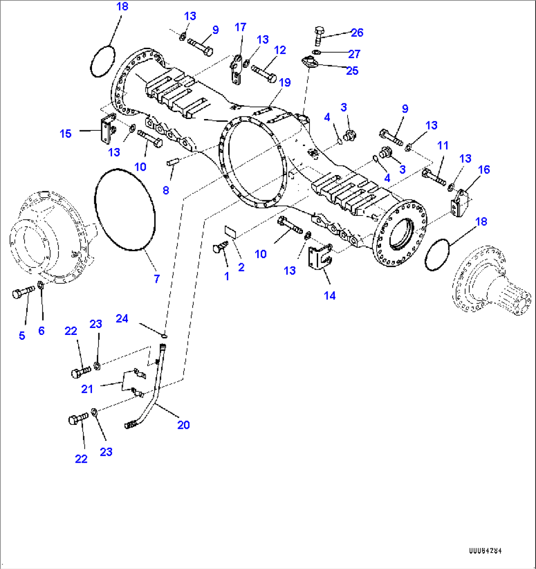 Rear Axle, Housing and Related Parts (#7079-)