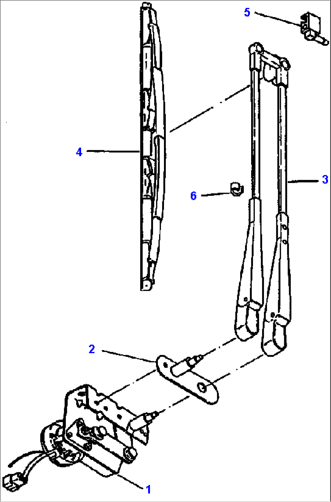 FIG. K0210-11A0 CAB - LEFT WINDOW WIPER