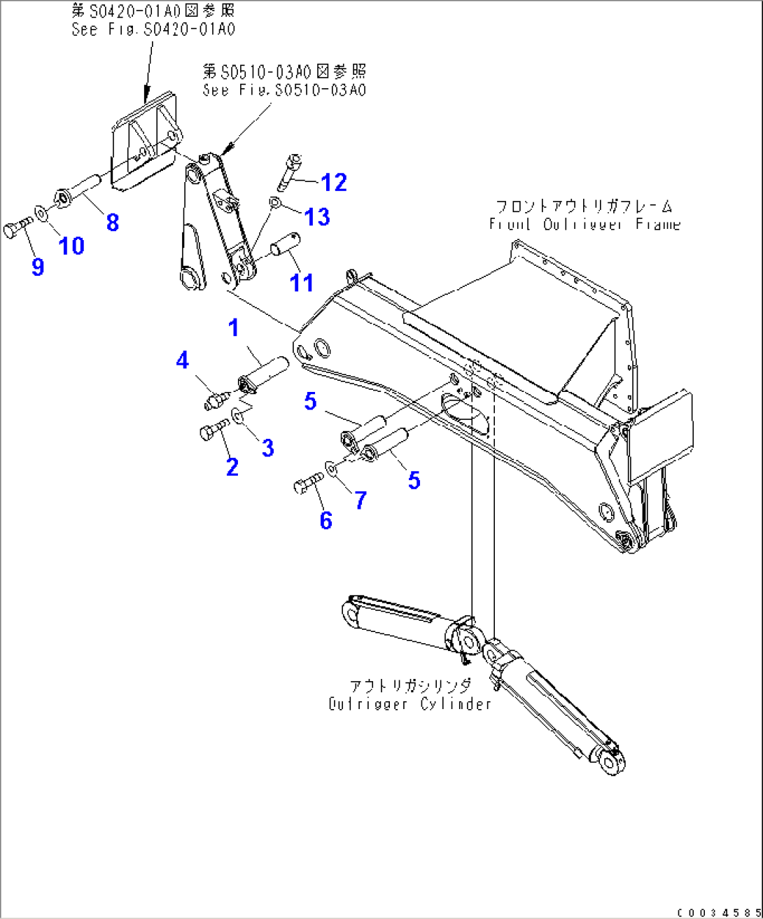 FRONT OUTRIGGER (PIN)
