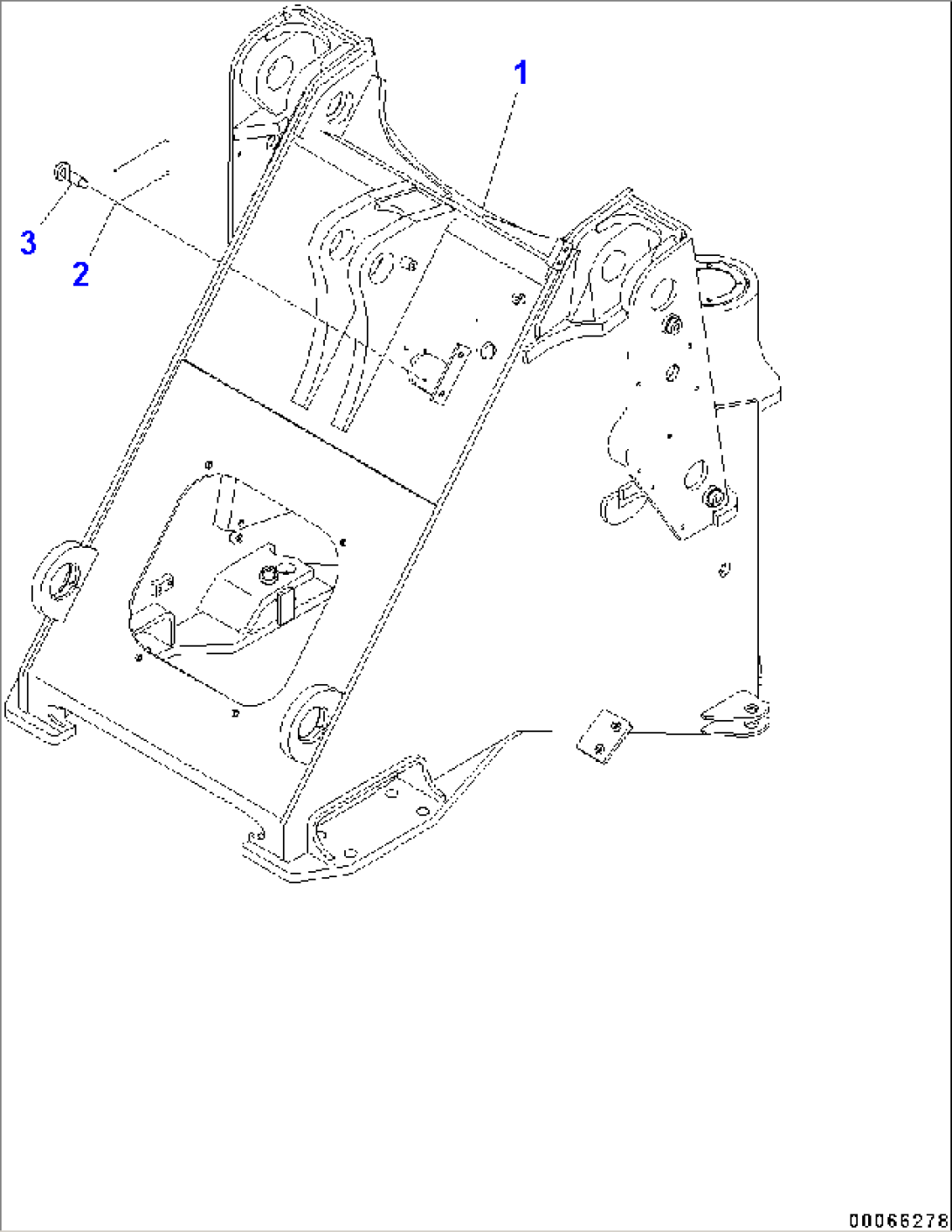 Front Frame, Without Electronic Controlled Suspension System (ECSS) (#C10001-)