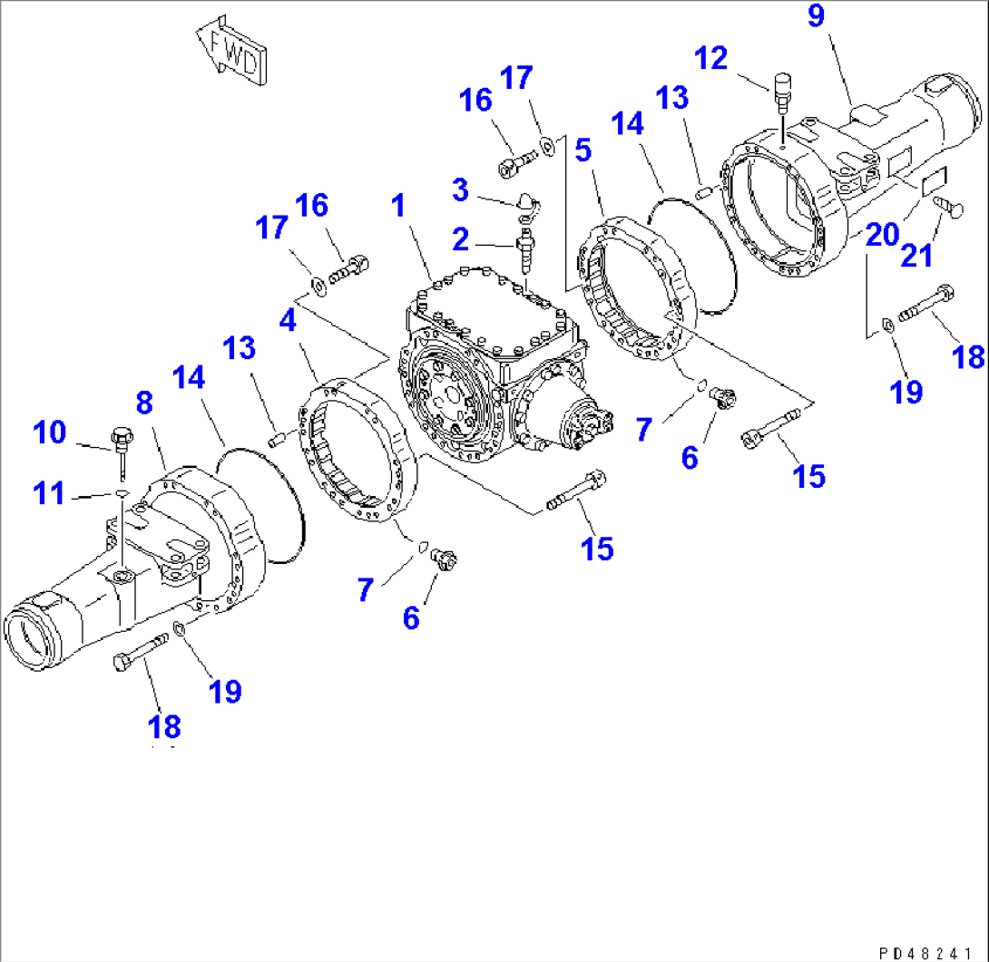 FRONT AXLE HOUSING(#50001-)