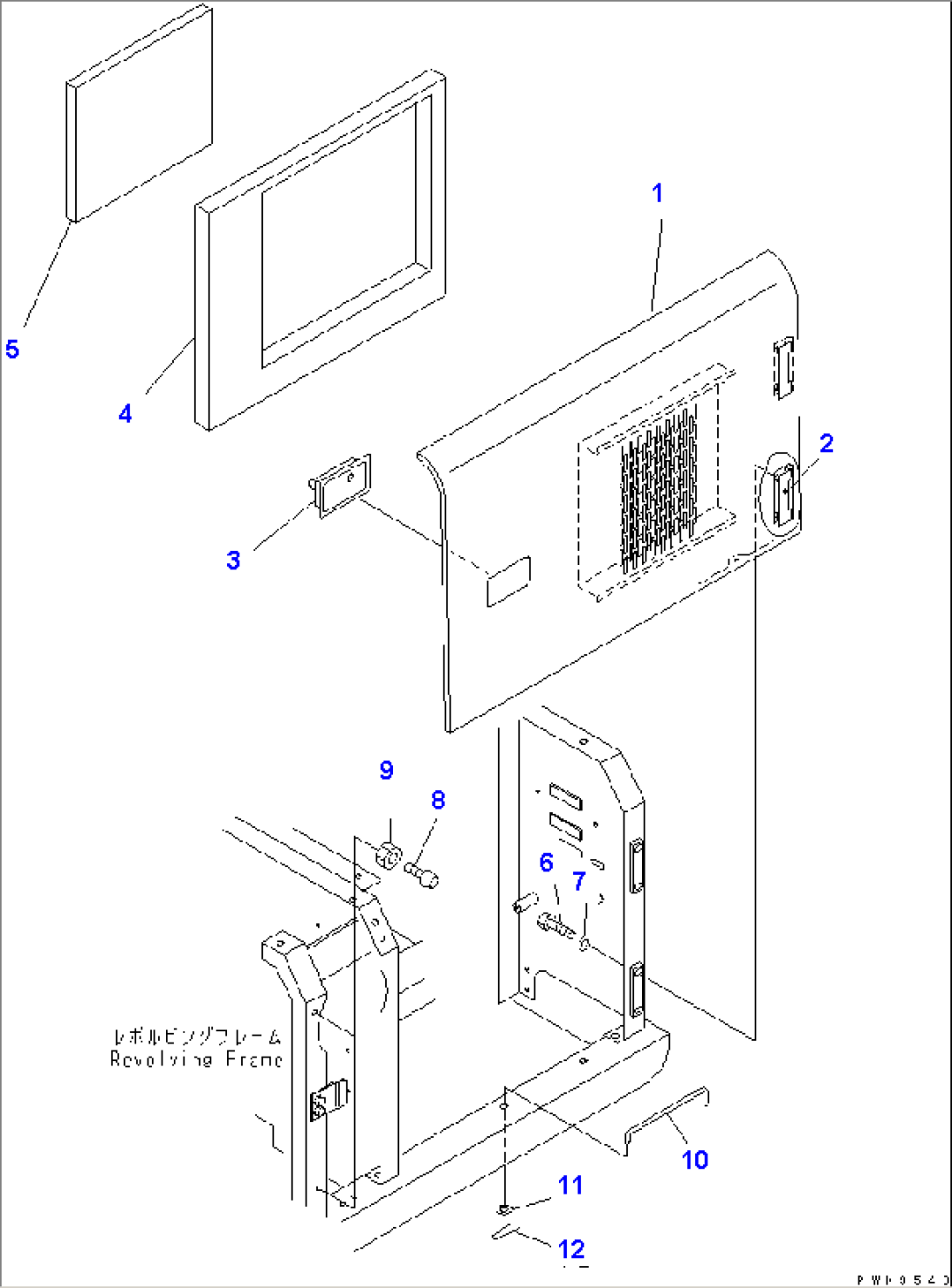 LEFT SIDE DOOR (MACHINE CAB)(#K32001-K35000)