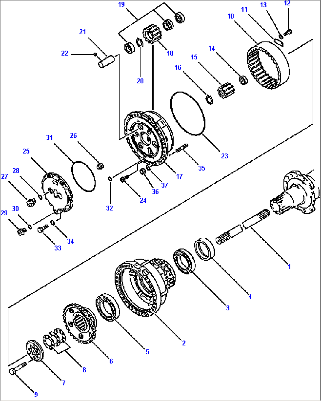 FIG. F4400-04A0 FRONT AND REAR AXLES - FINAL DRIVE