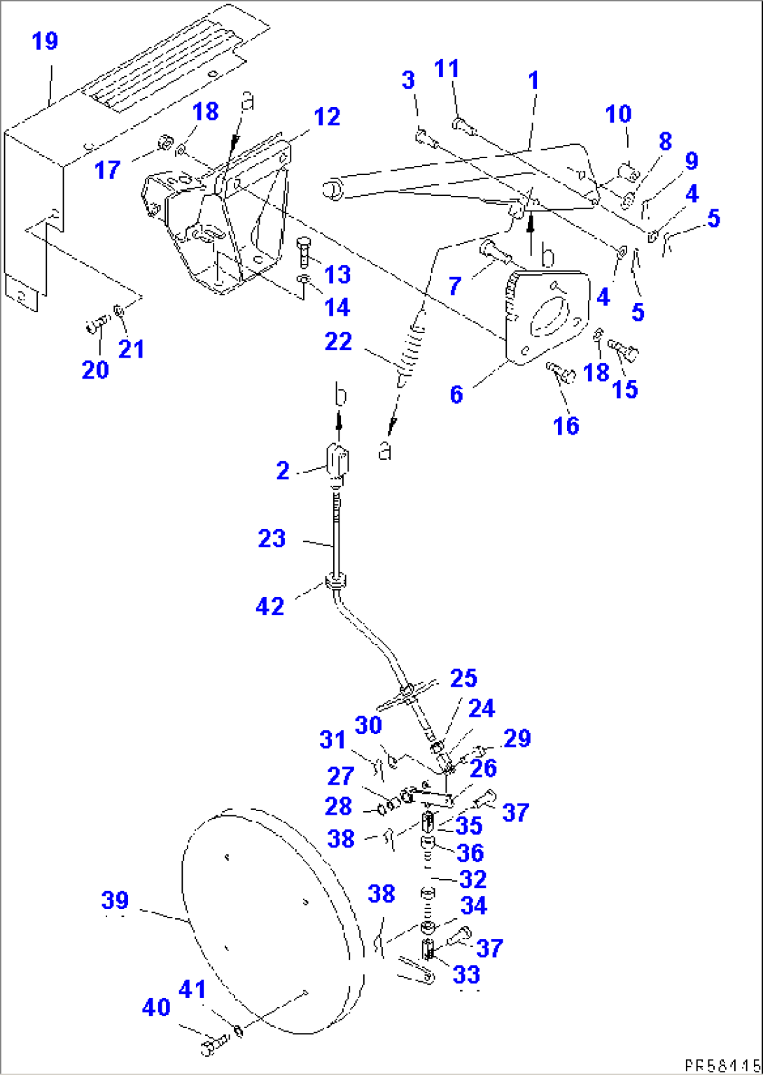 PARKING BRAKE CONTROL LEVER (AUTO TRANSMISSION SPEC.)(#11380-)