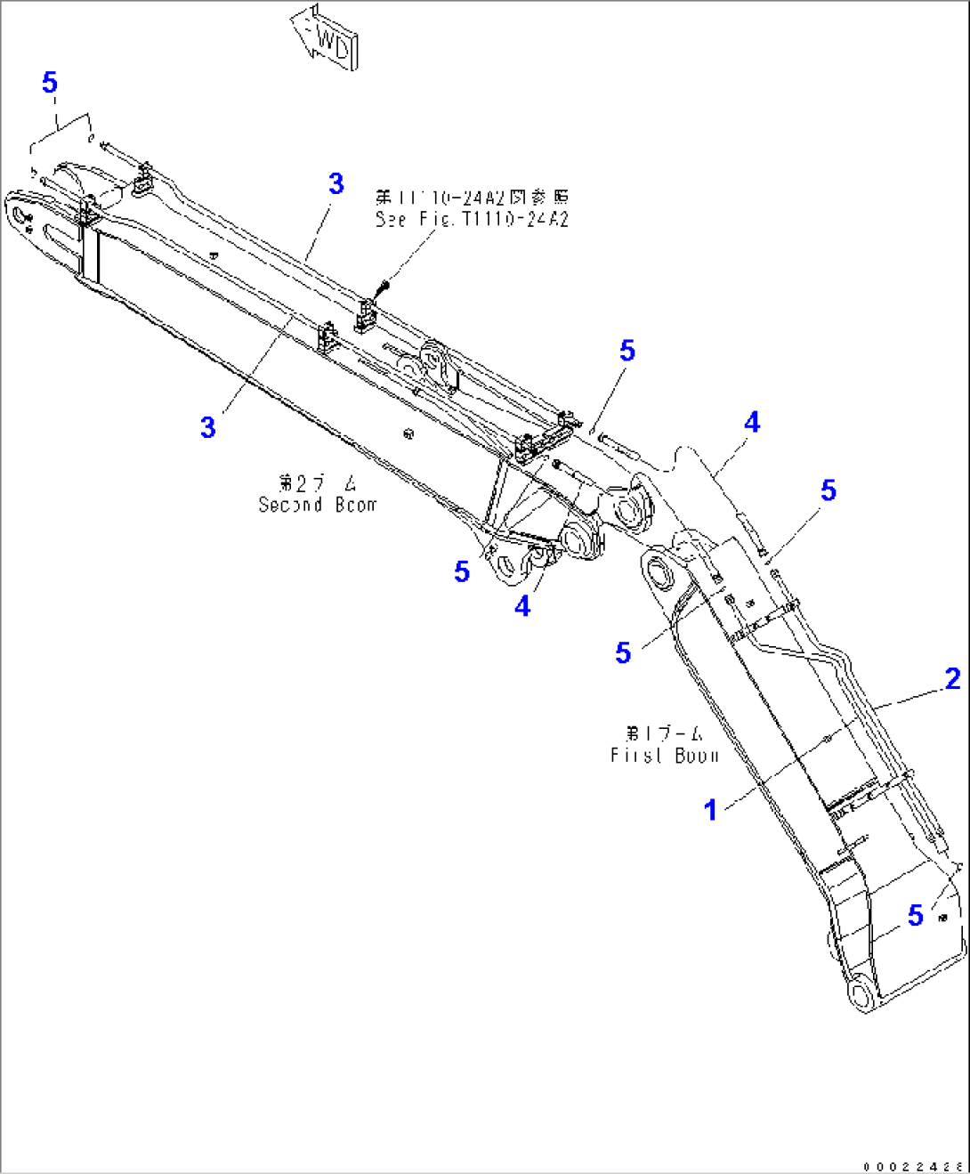 2-PIECE BOOM (ADDITIONAL PIPING) (2 ATTACHIMENT LINE) (PIPING)