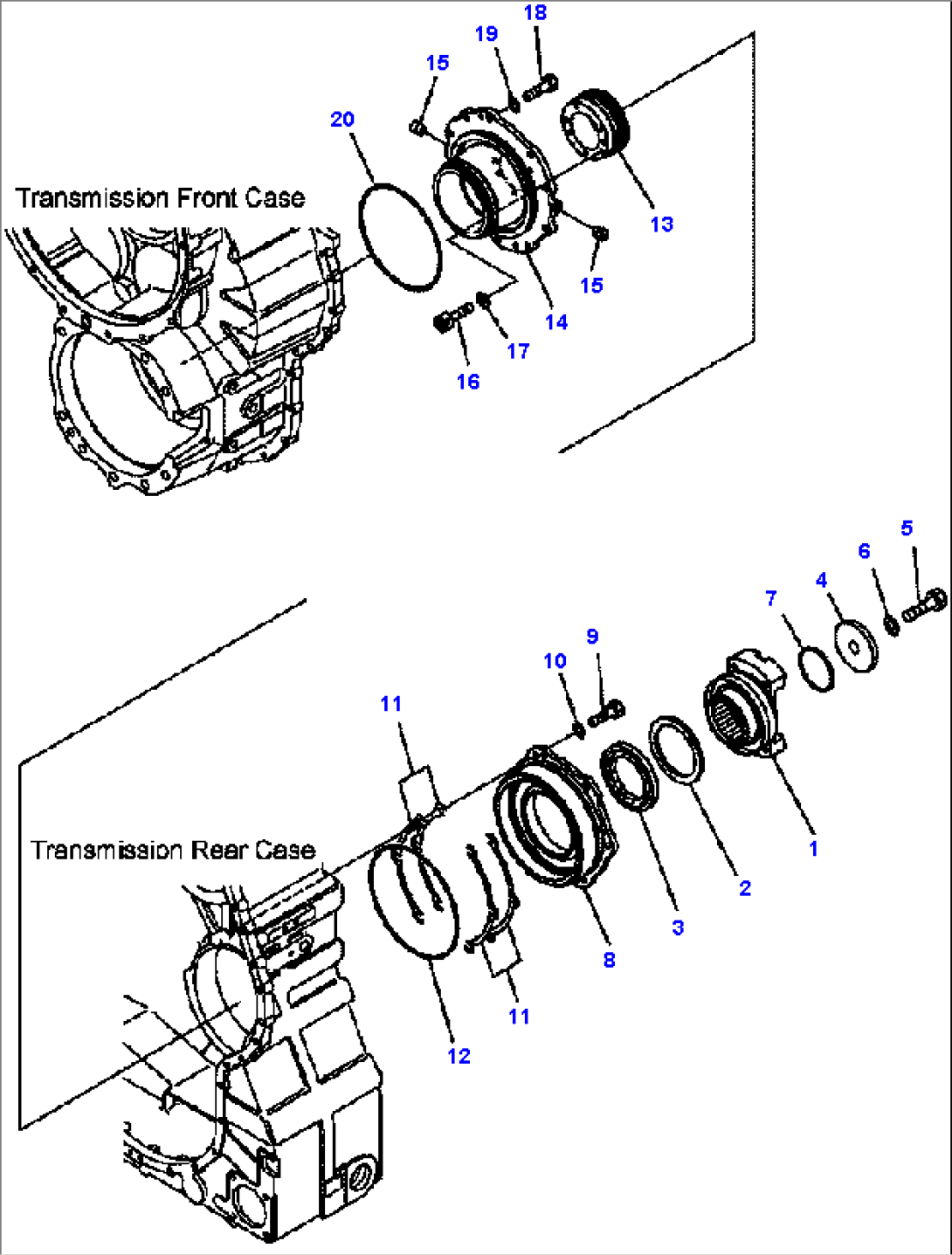 FIG. F3300-56A0A TRANSMISSION - OUTPUT (1/2)