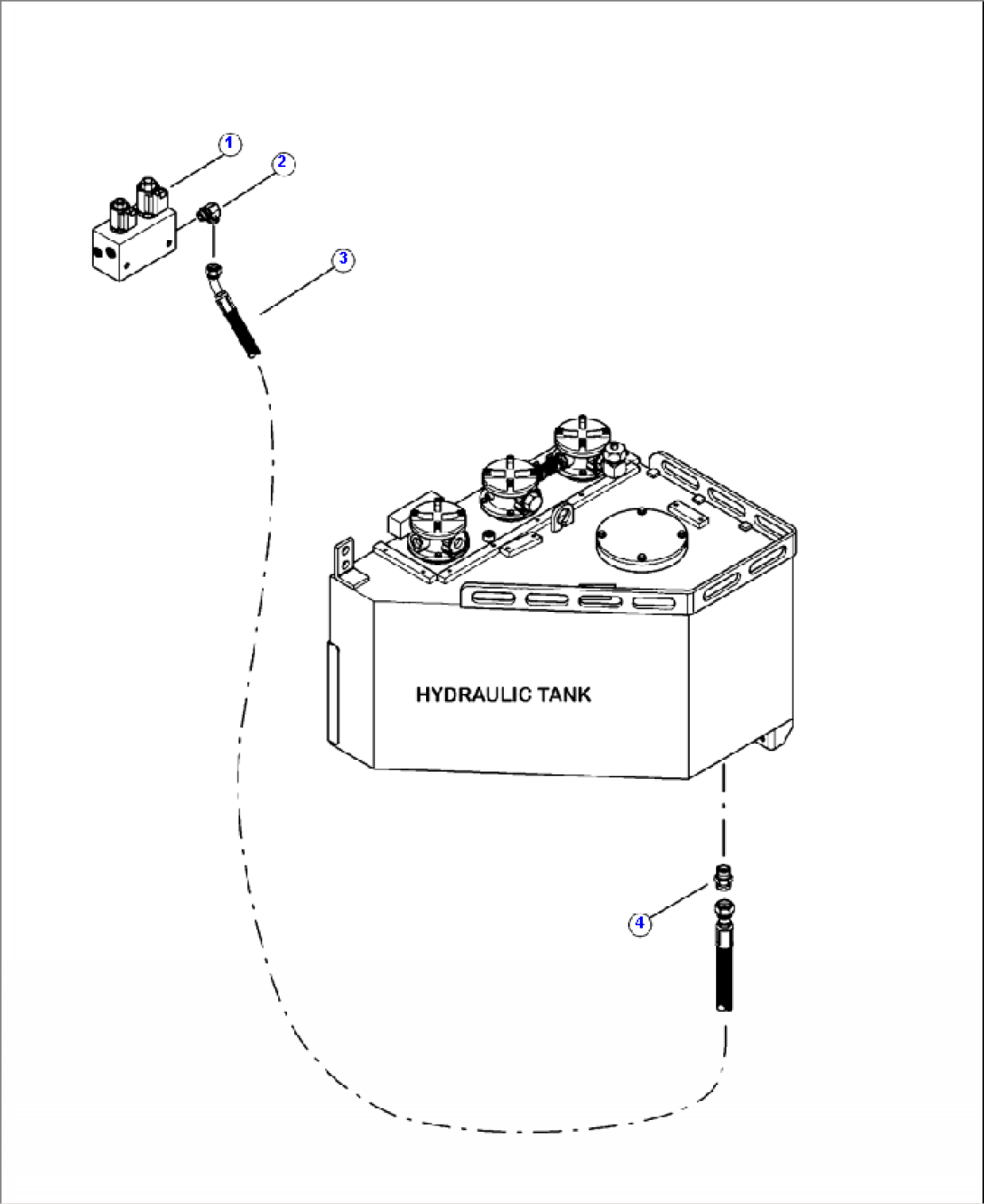 H1002-01A0 HYDRAULIC PIPING PILOT PRESSURE MANIFOLD TO HYDRAULIC TANK