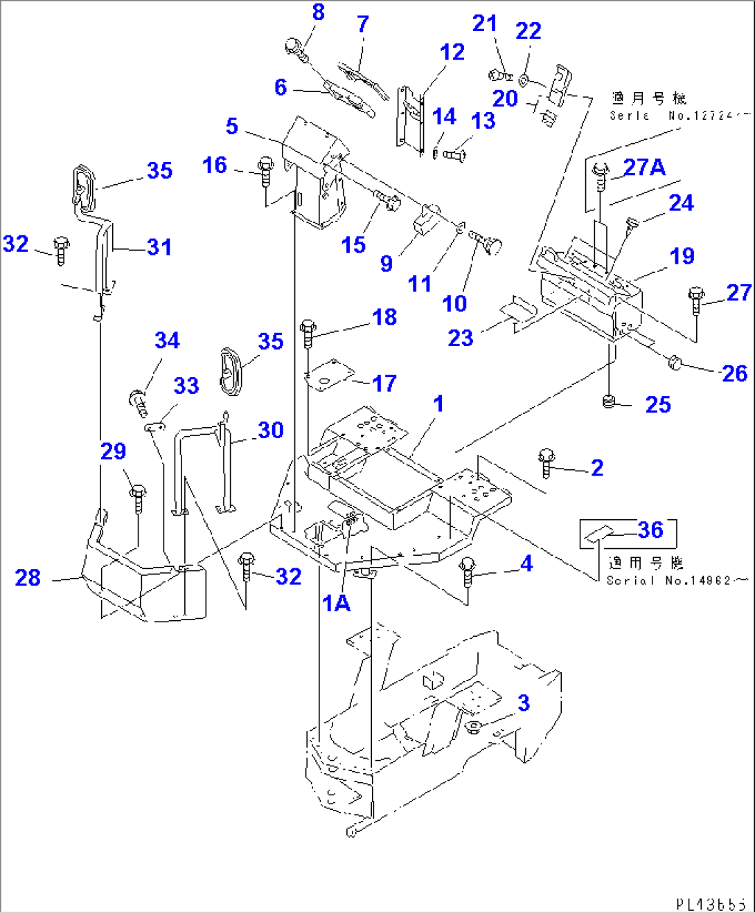 FLOOR FRAME AND DASHBOARD(#12001-)