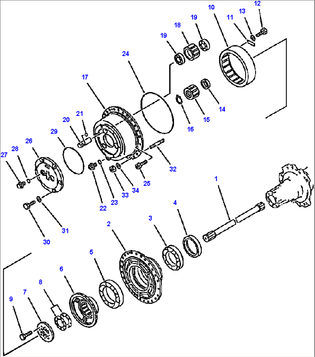FIG. F4400-05A0 FRONT AXLE - FINAL DRIVE