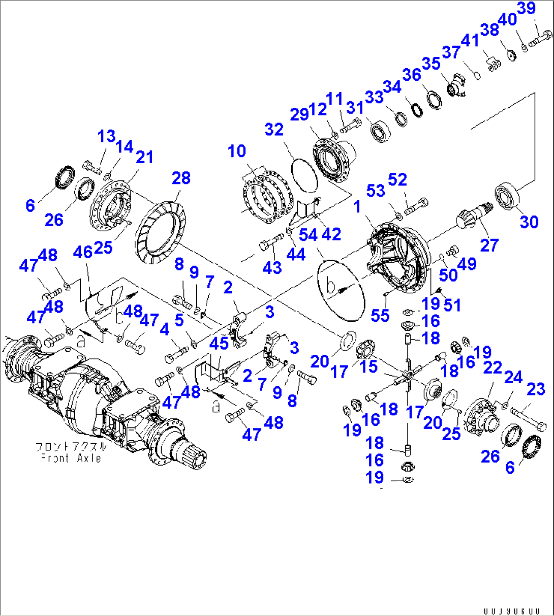 FRONT AXLE (DIFFERENTIAL ASS