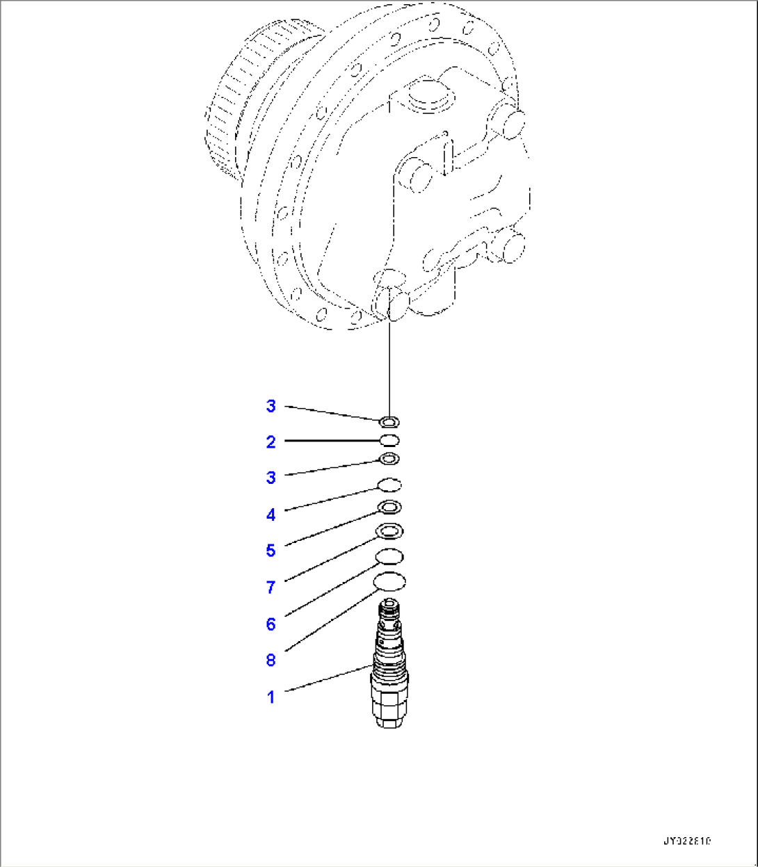 Travel Motor and Final Drive, Travel Motor, L.H. (3/3) (#35001-)